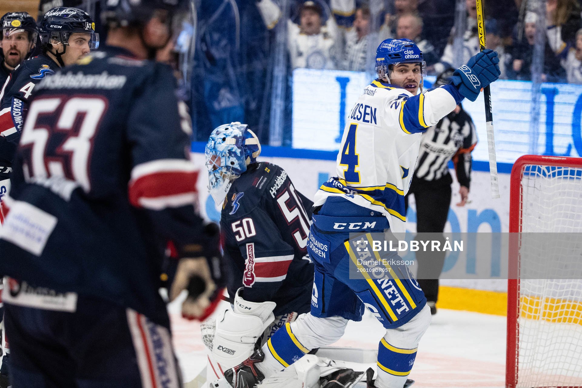 Leksands Thomas Valkvae Olsen jublar