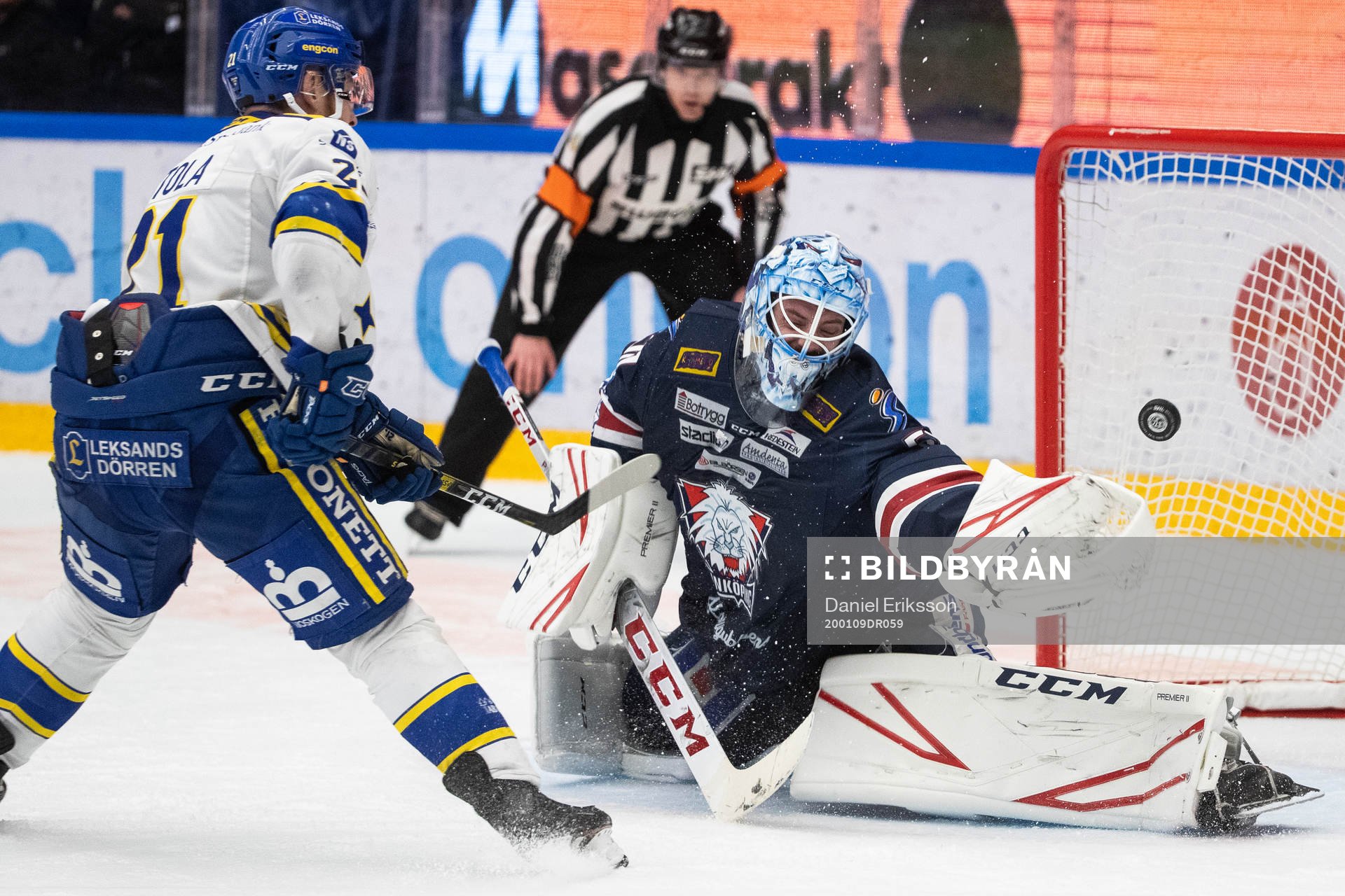 Leksands Mattias Ritola missar straff Linköpings målvakt