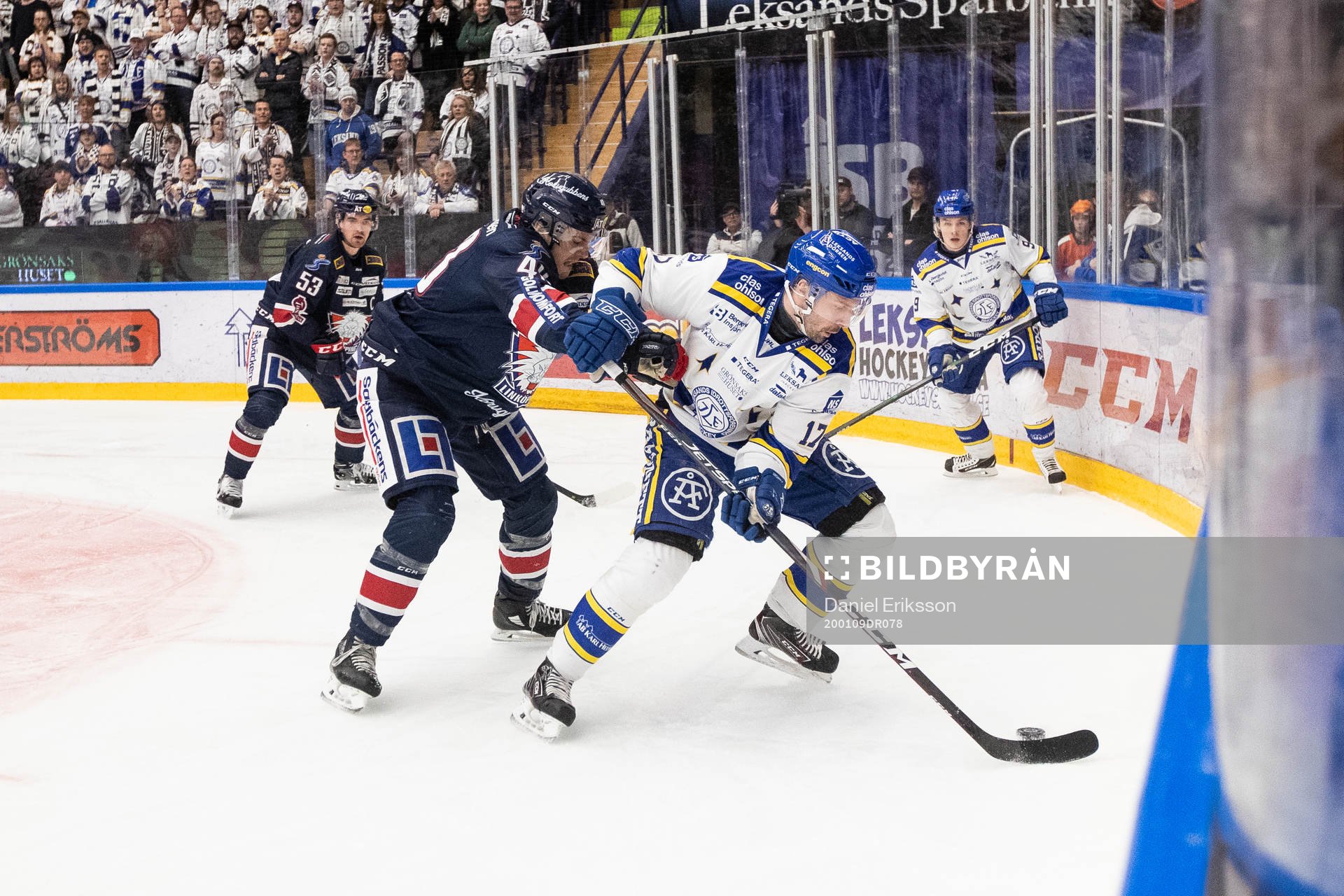 Linköpings Adam Helewka och Leksands Daniel Olsson Trkulja
