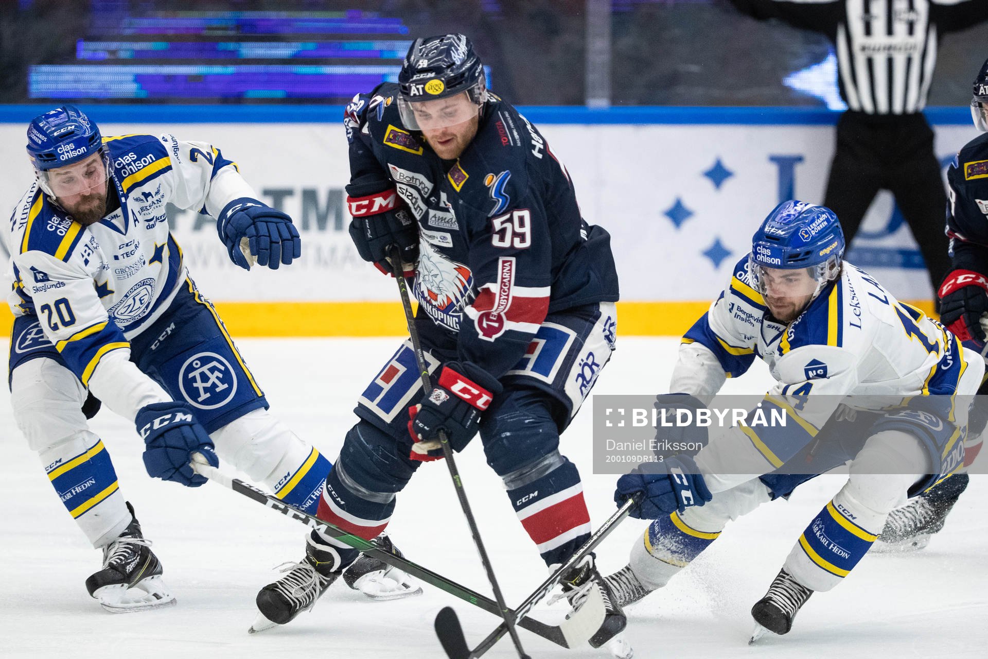 Leksands Mattias Karlsson och Linköpings Anton Mylläri