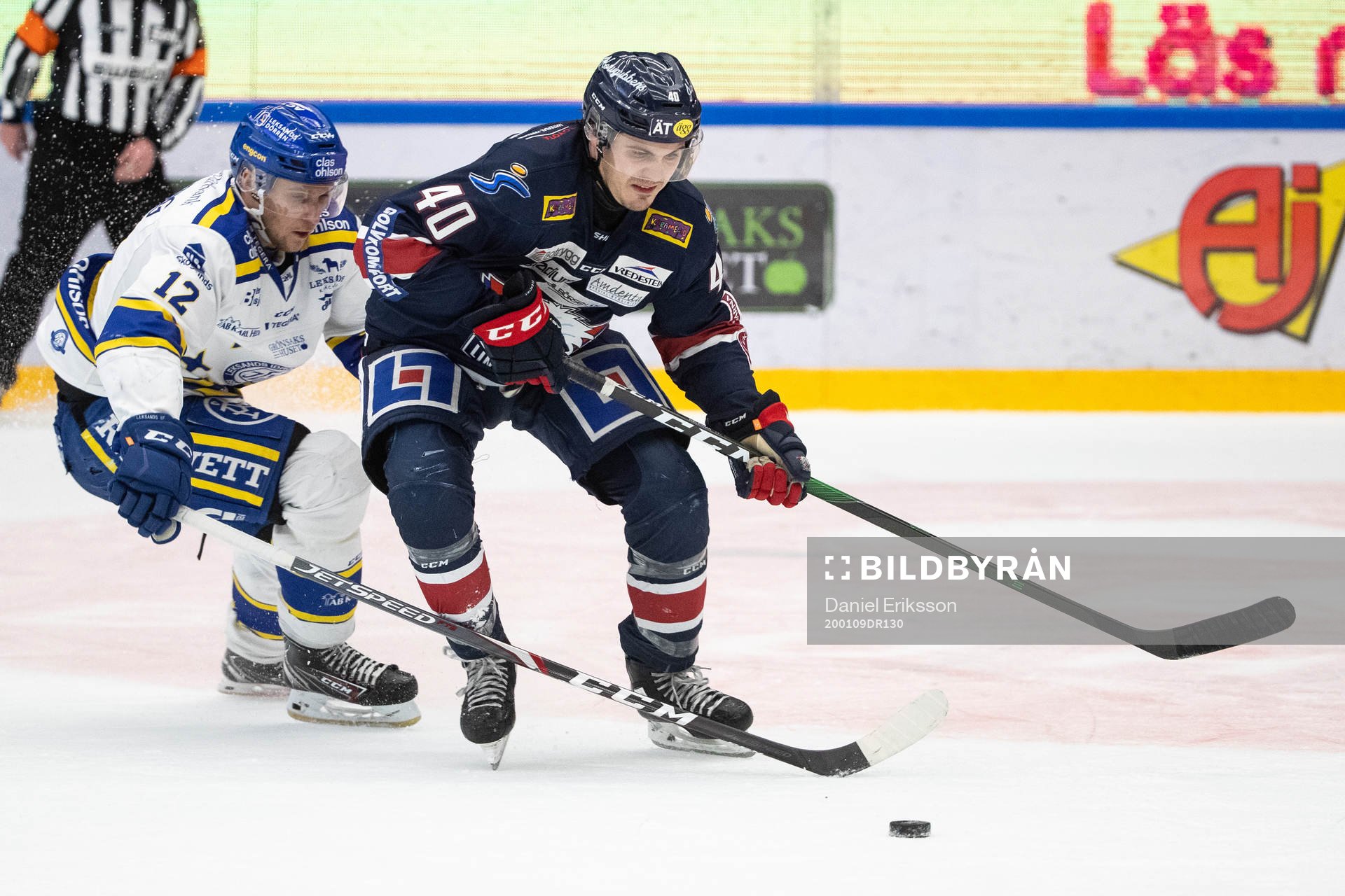 Leksands Fredrik Forsberg och Linköpings Adam Helewka