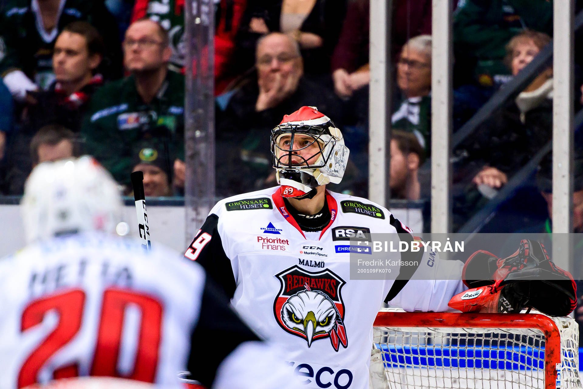 Malmö Redhawks målvakt Oscar Alsenfelt