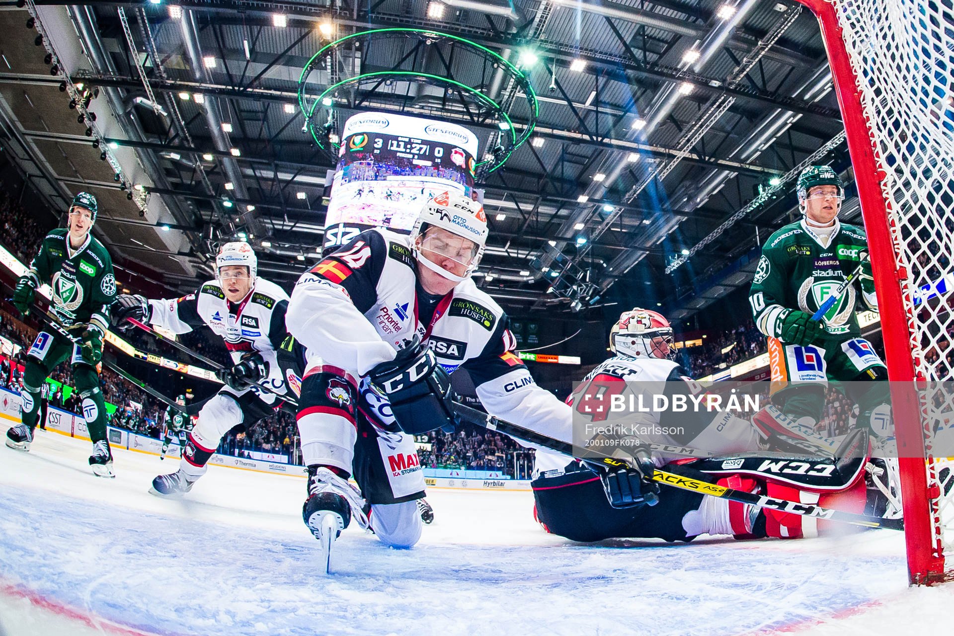 Malmö Redhawks Carl-Johan Lerby och målvakt Oscar
