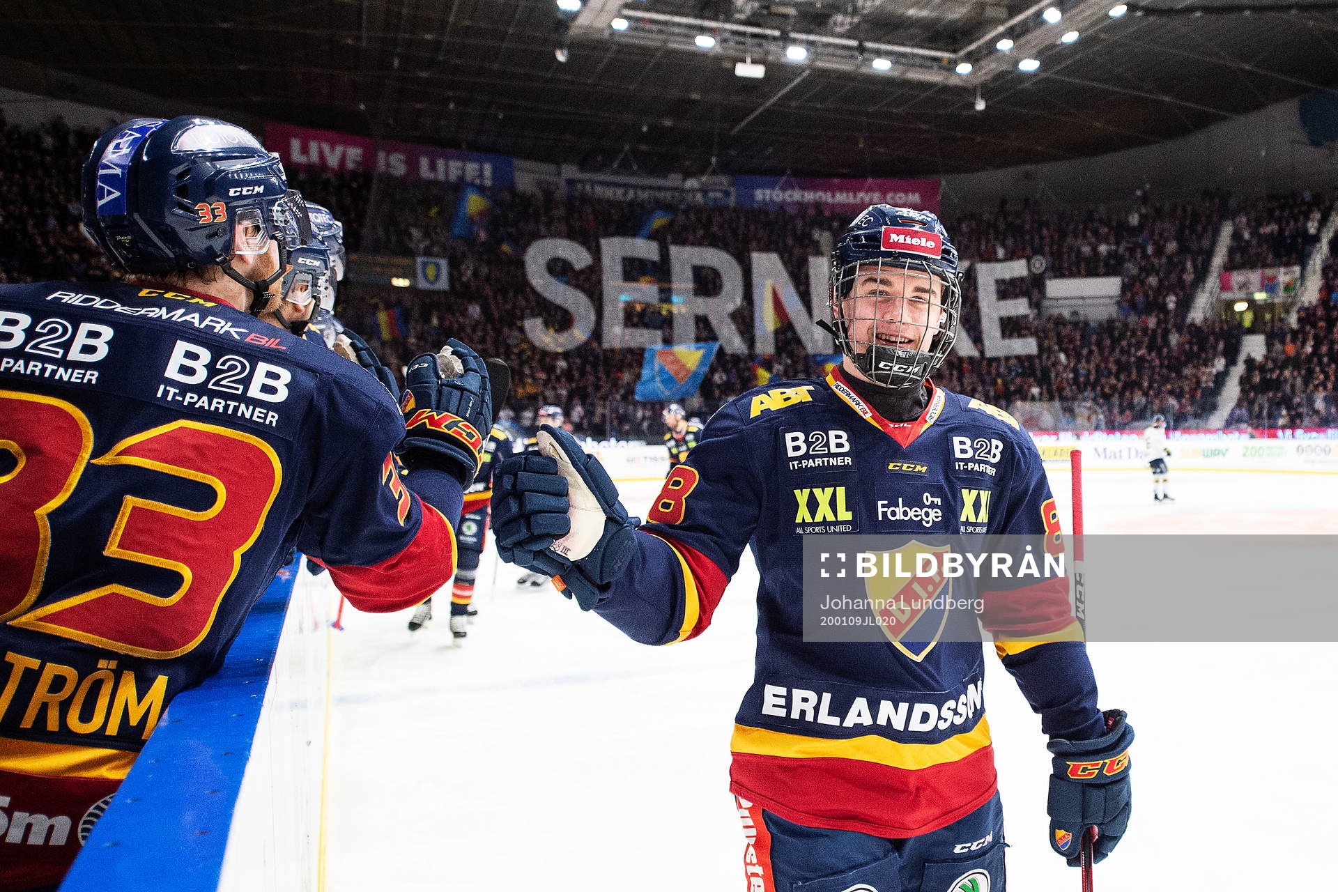 Djurgårdens Alexander Holtz jublar
