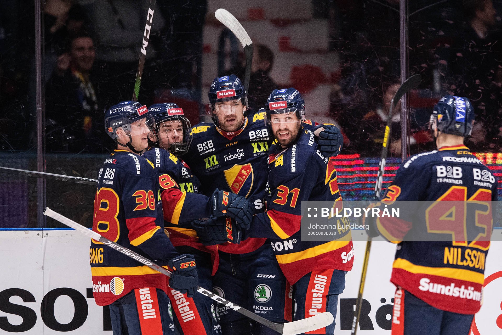 Djurgårdens Olle Alsing, Alexander Holtz, Patrik Berglund,