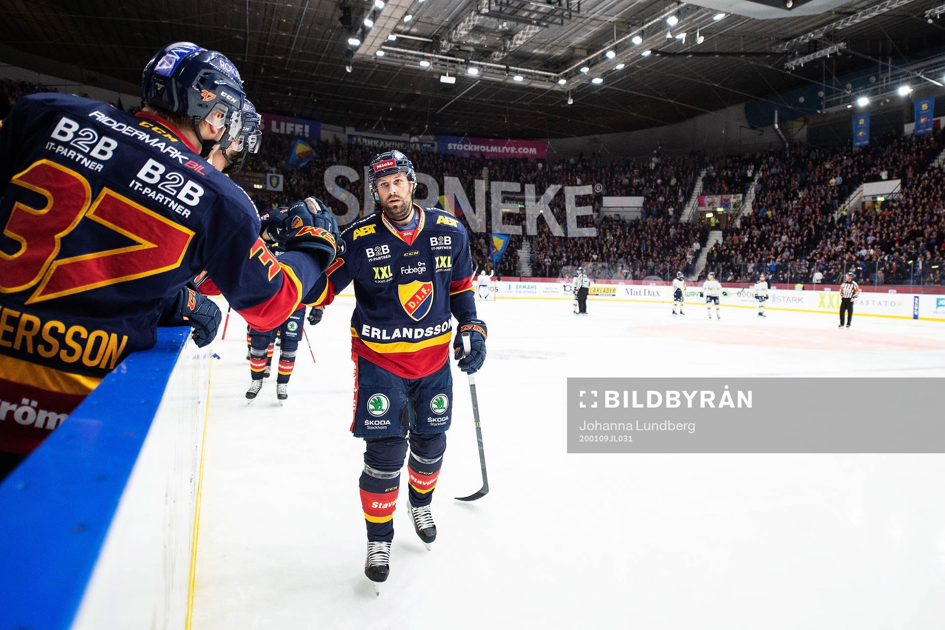 Djurgårdens Dick Axelsson jublar