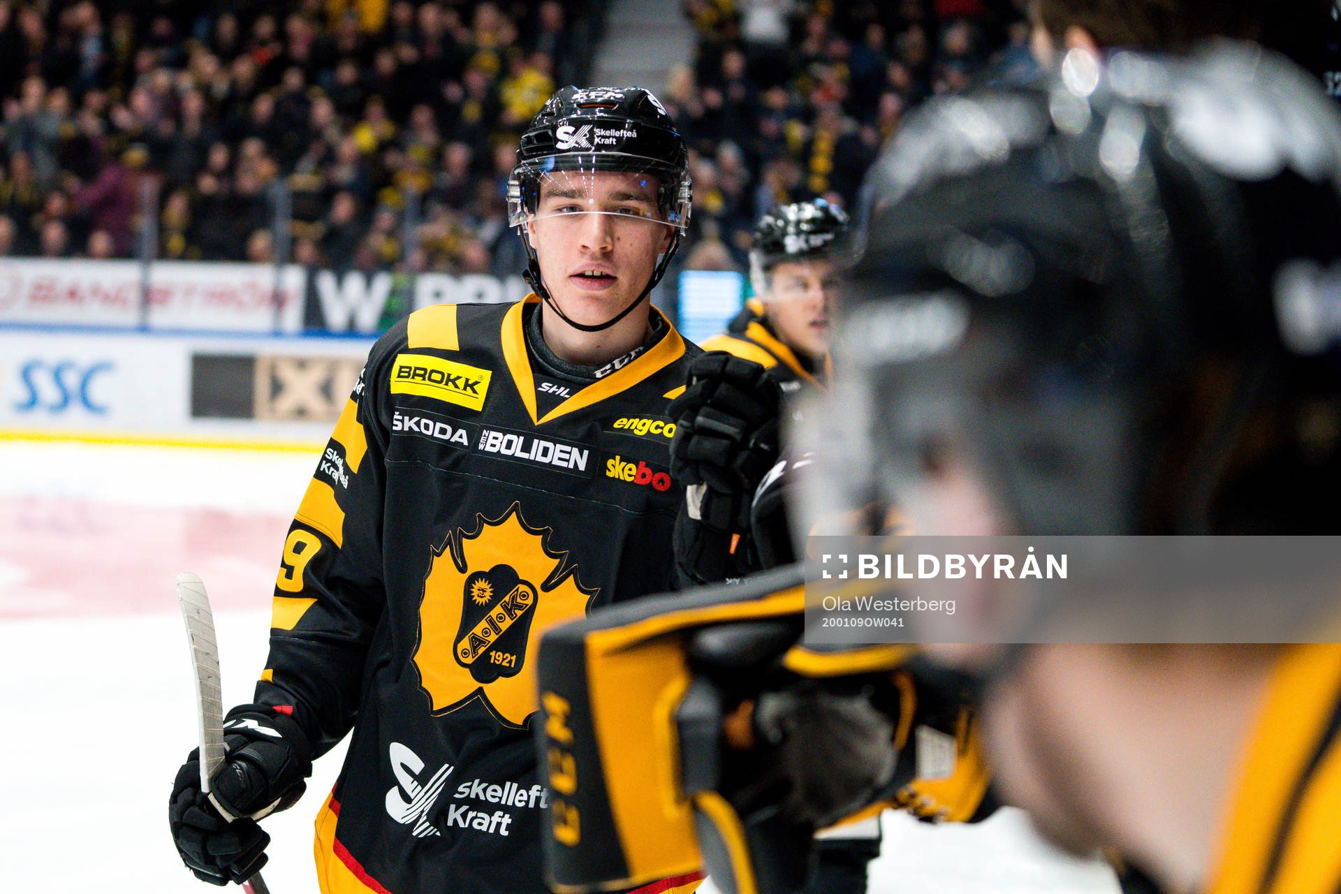 Skellefteås Albin Sundsvik jublar