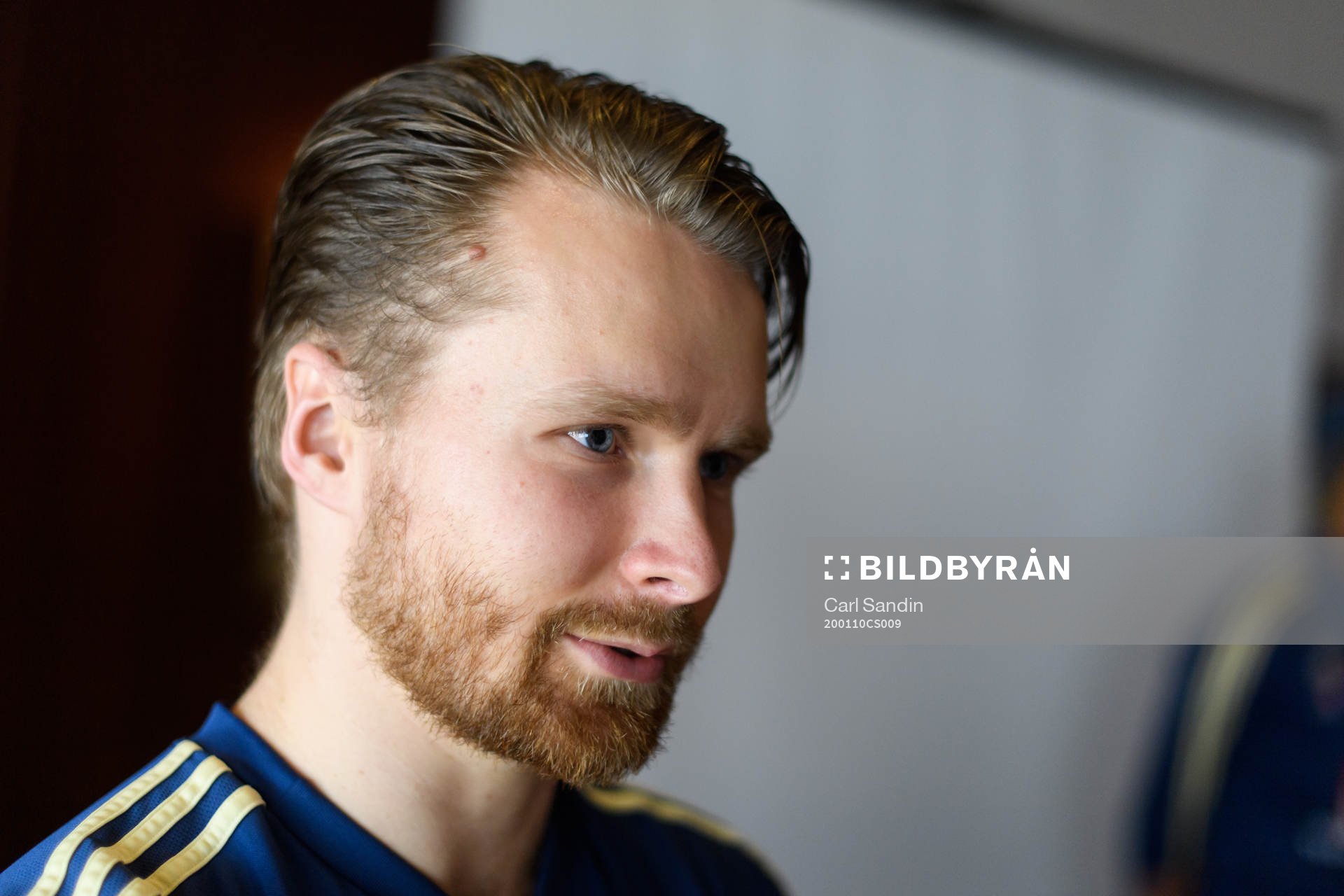 Jacob Une Larsson is being interviewed