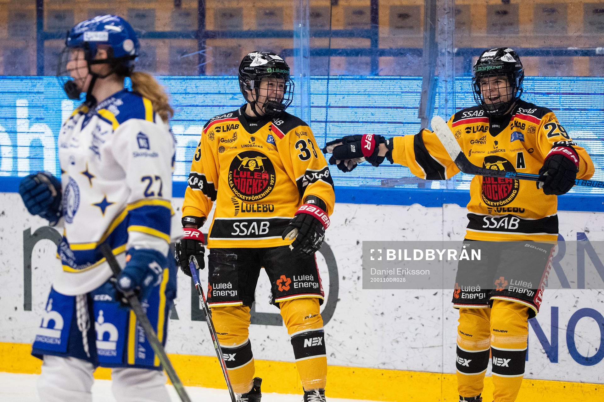 Luleås Michelle Karvinen jublar