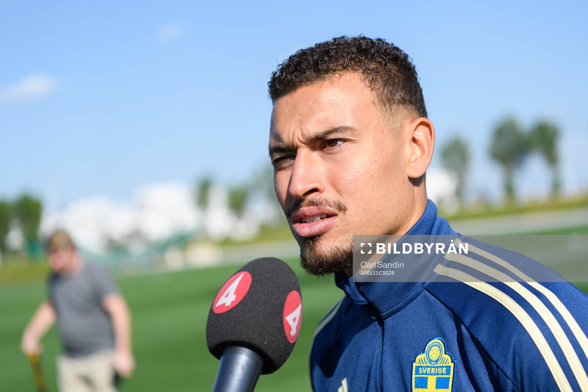 Jordan Larsson is being interviewed
