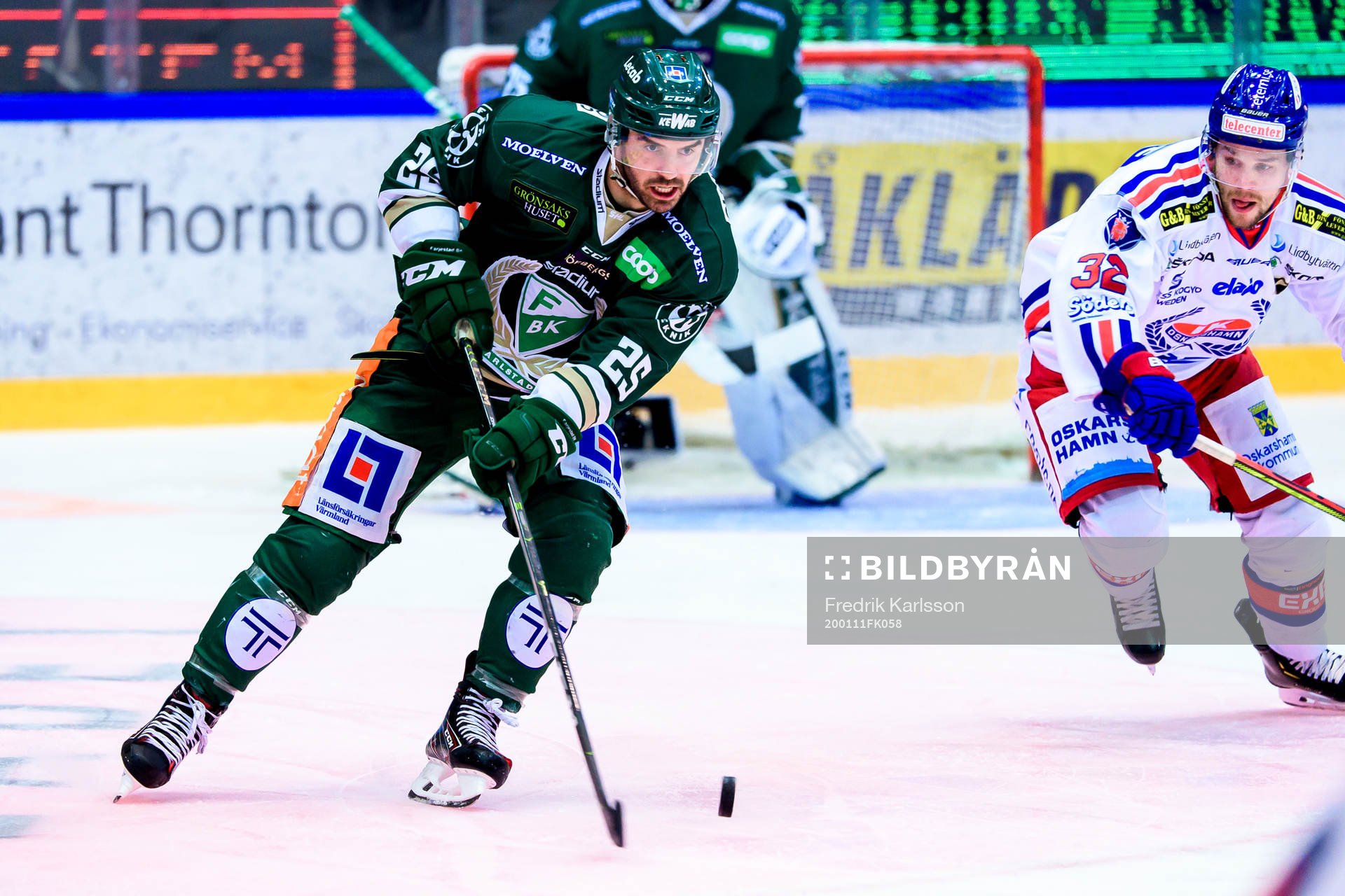 Färjestads Martin Johansson och Oskarshamns Markus Modigs