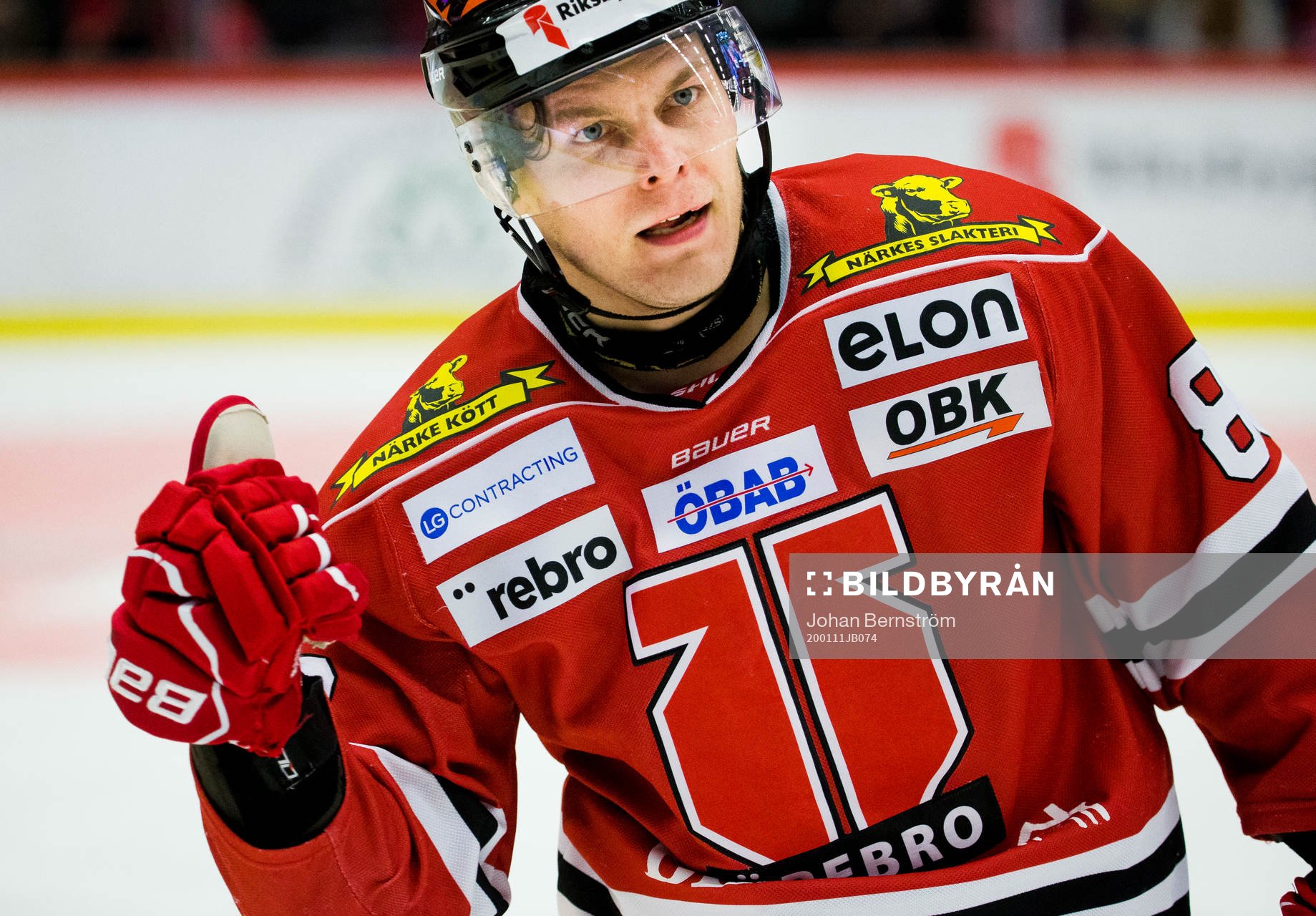 Örebros Joonas Rask gör 3-0 och jublar