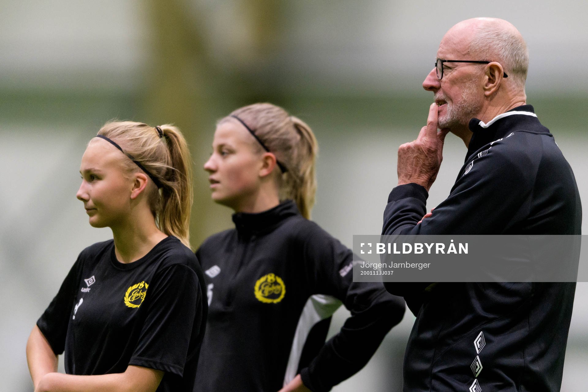 Damlagets tekniktränare Jan Mak under en gemensam säsongsuppstart med fotbollslaget Elfsborgs herr- och damlag den 11 januari 2020 i Borås.
