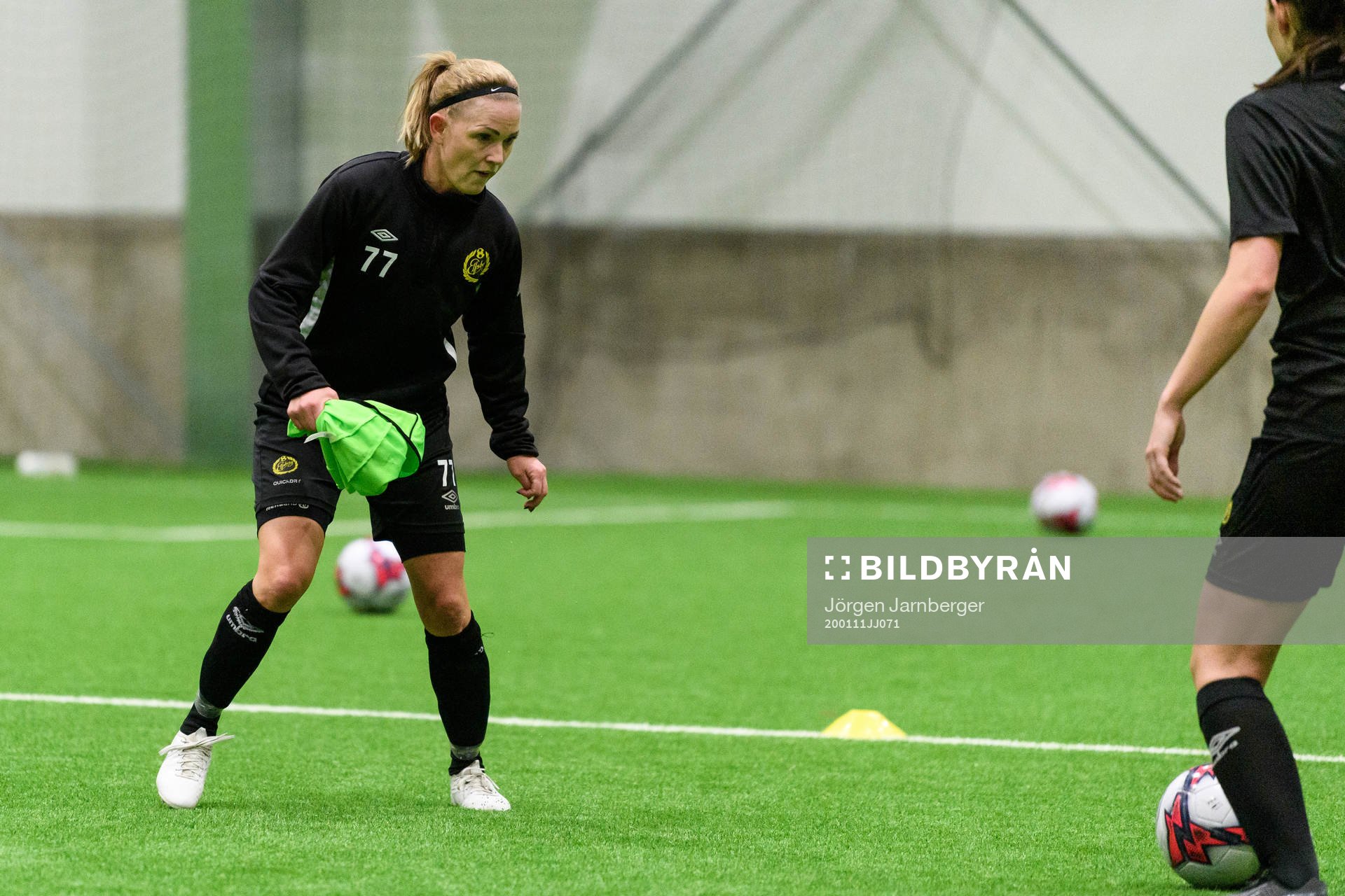 Sara Jardving under en gemensam säsongsuppstart med fotbollslaget Elfsborgs herr- och damlag den 11 januari 2020 i Borås.
