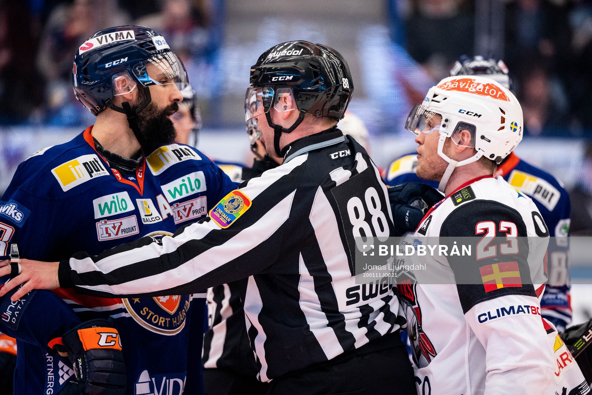 Växjös Daniel Rahimi och Malmö Redhawks Christoffer