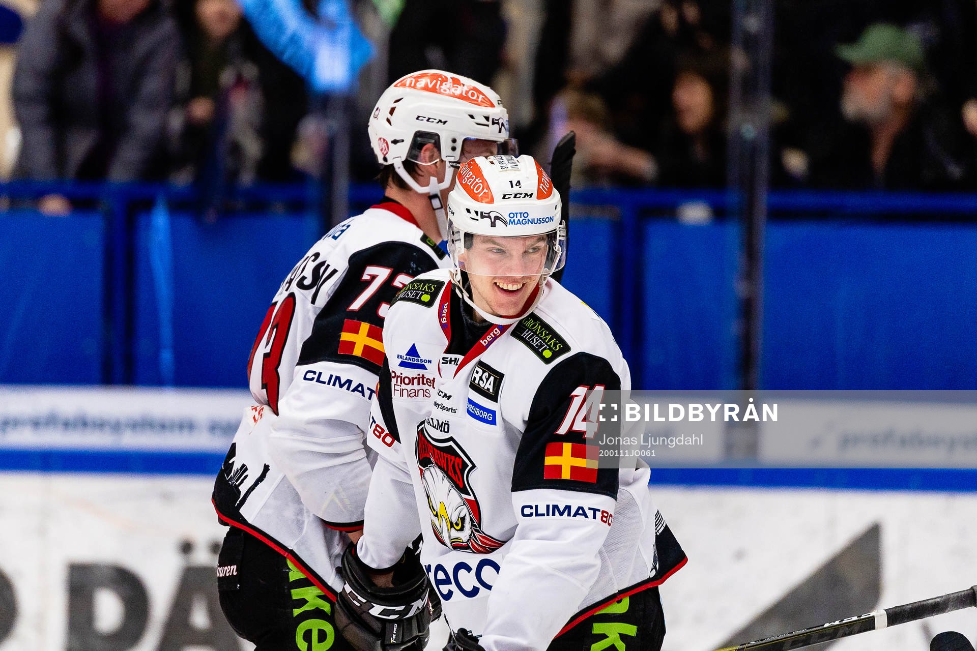 Malmö Redhawks Carl-Johan Lerby jublar