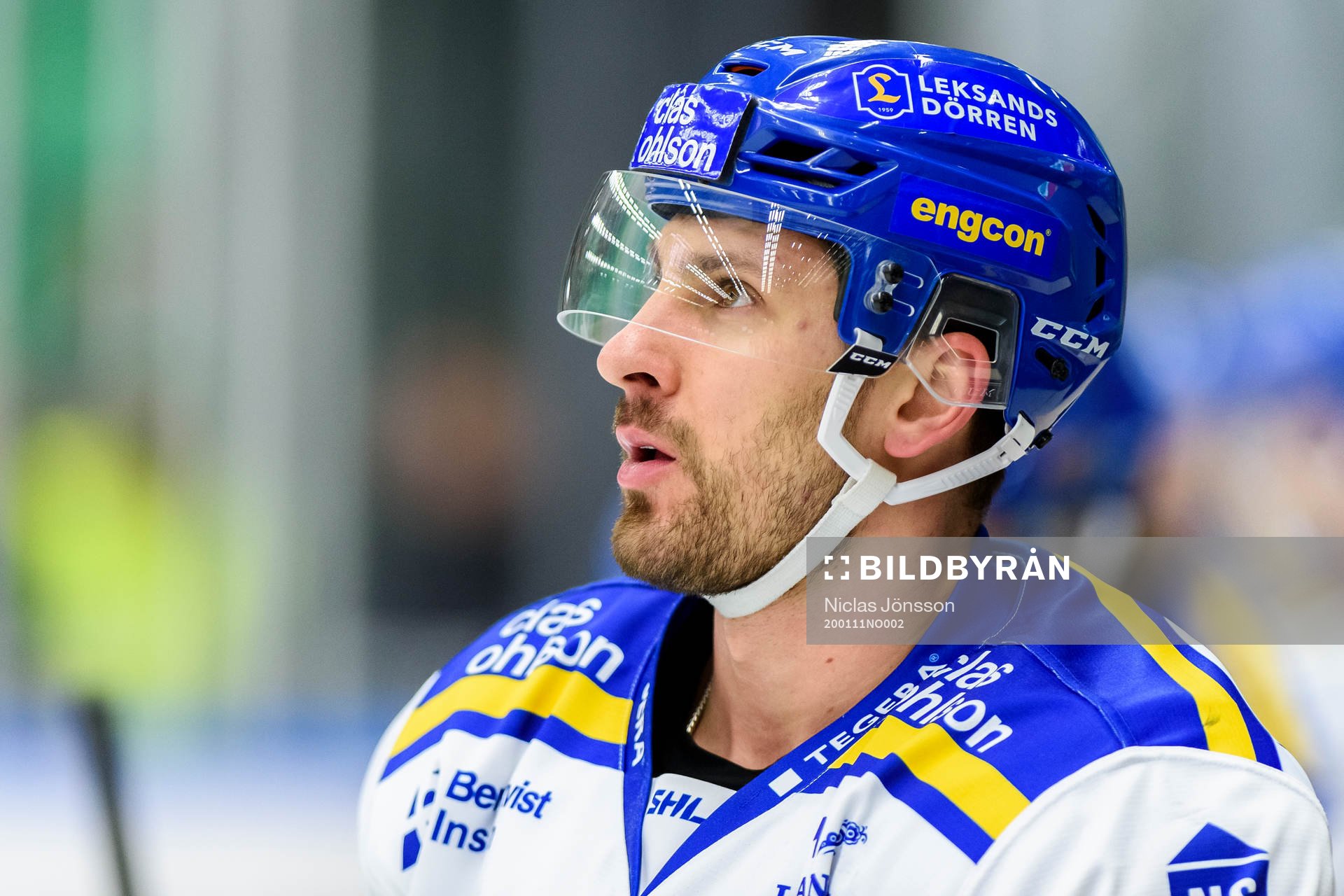 Leksands Marek Hrivik innnan ishockeymatchen i SHL mellan