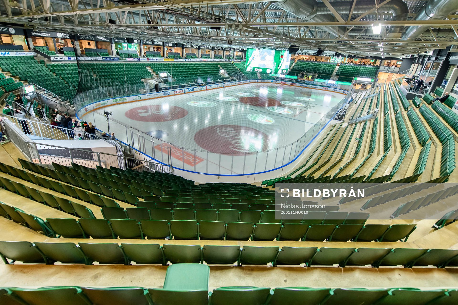 Catena Arena interiör innan ishockeymatchen i SHL mellan