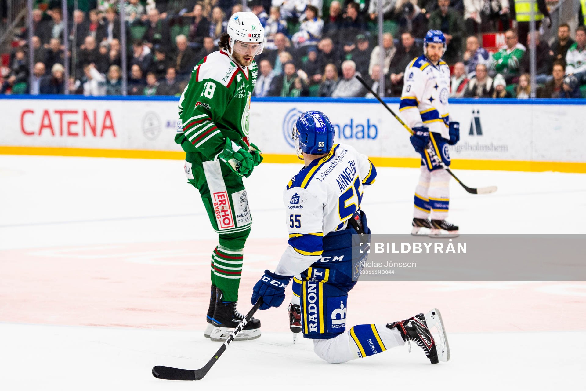 Rögles Dennis Everberg och Leksands Jonas Ahnelöv
