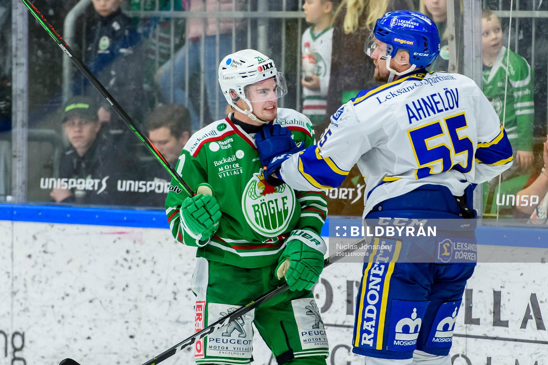 Rögles Nils Höglander och Leksands Jonas Ahnelöv