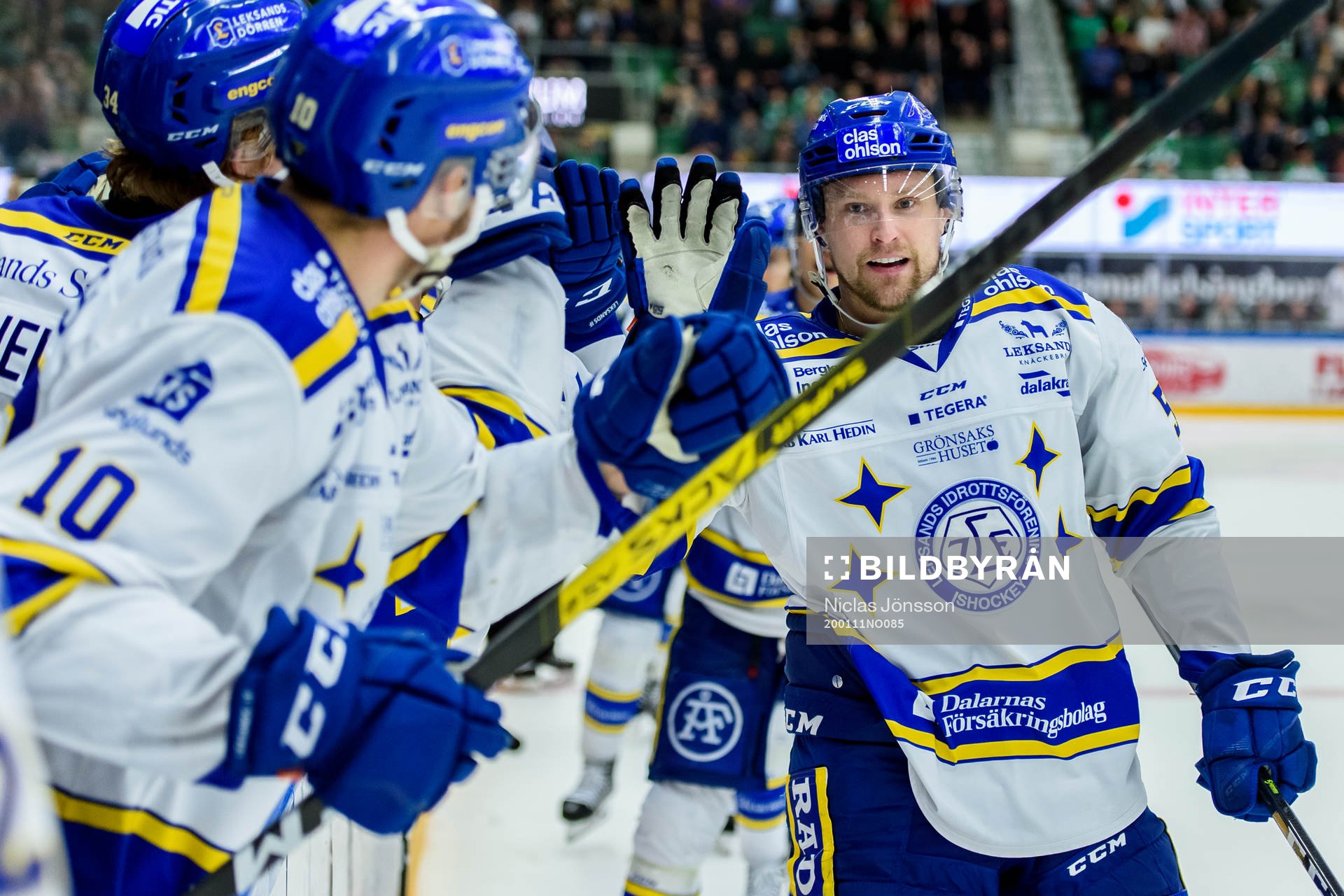 Leksands Jonas Ahnelöv jublar