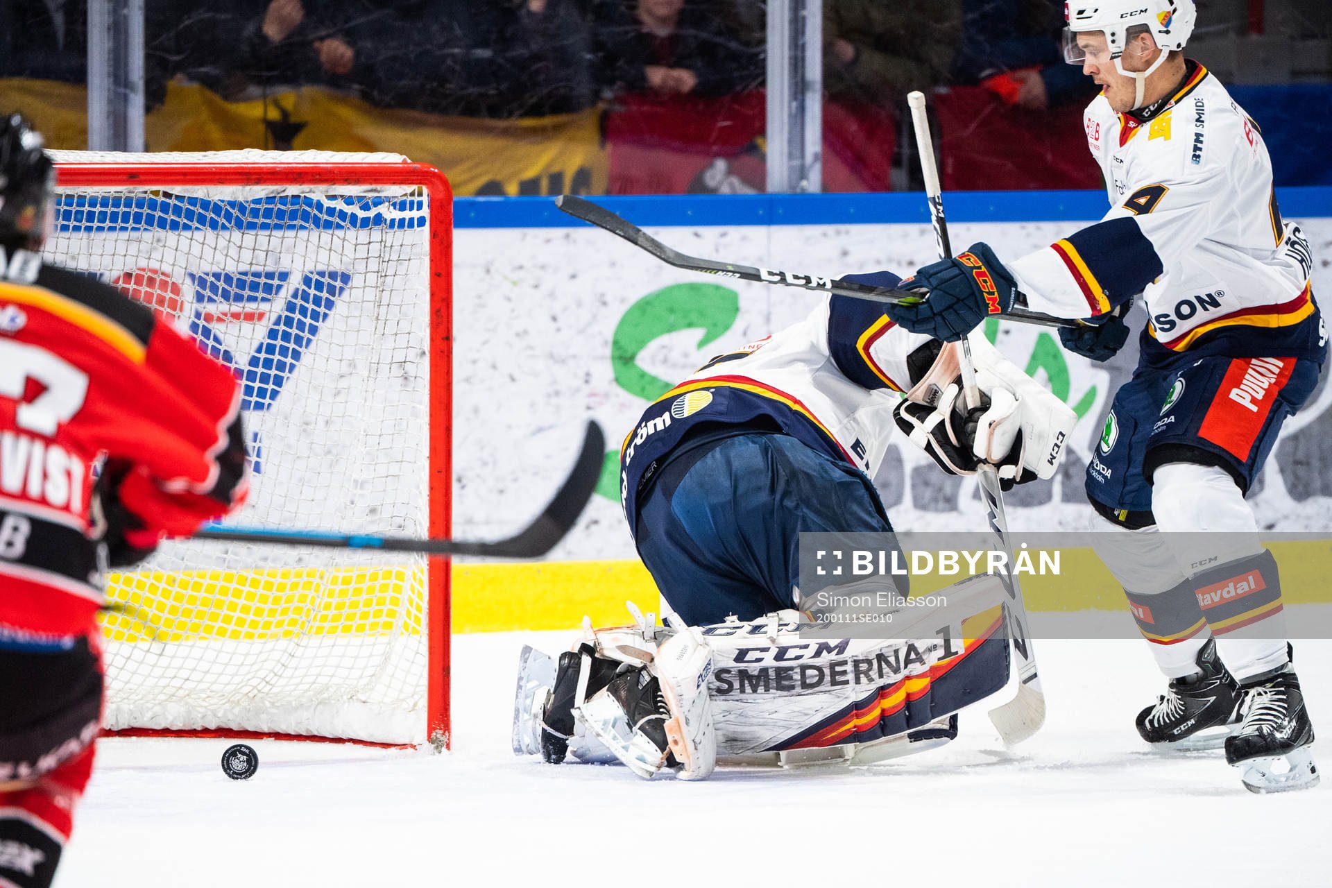 Djurgårdens målvakt Niklas Svedberg och Marcus Högström