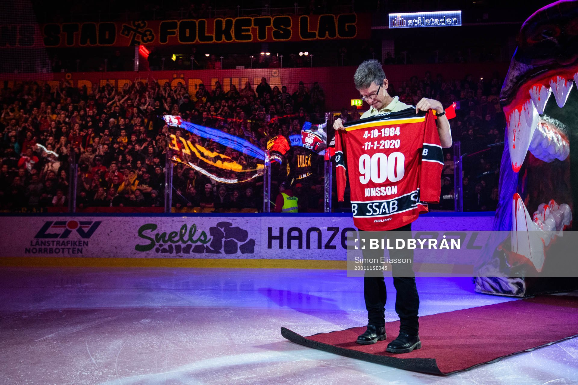 Luleåsupportern Kent Jonsson hyllas