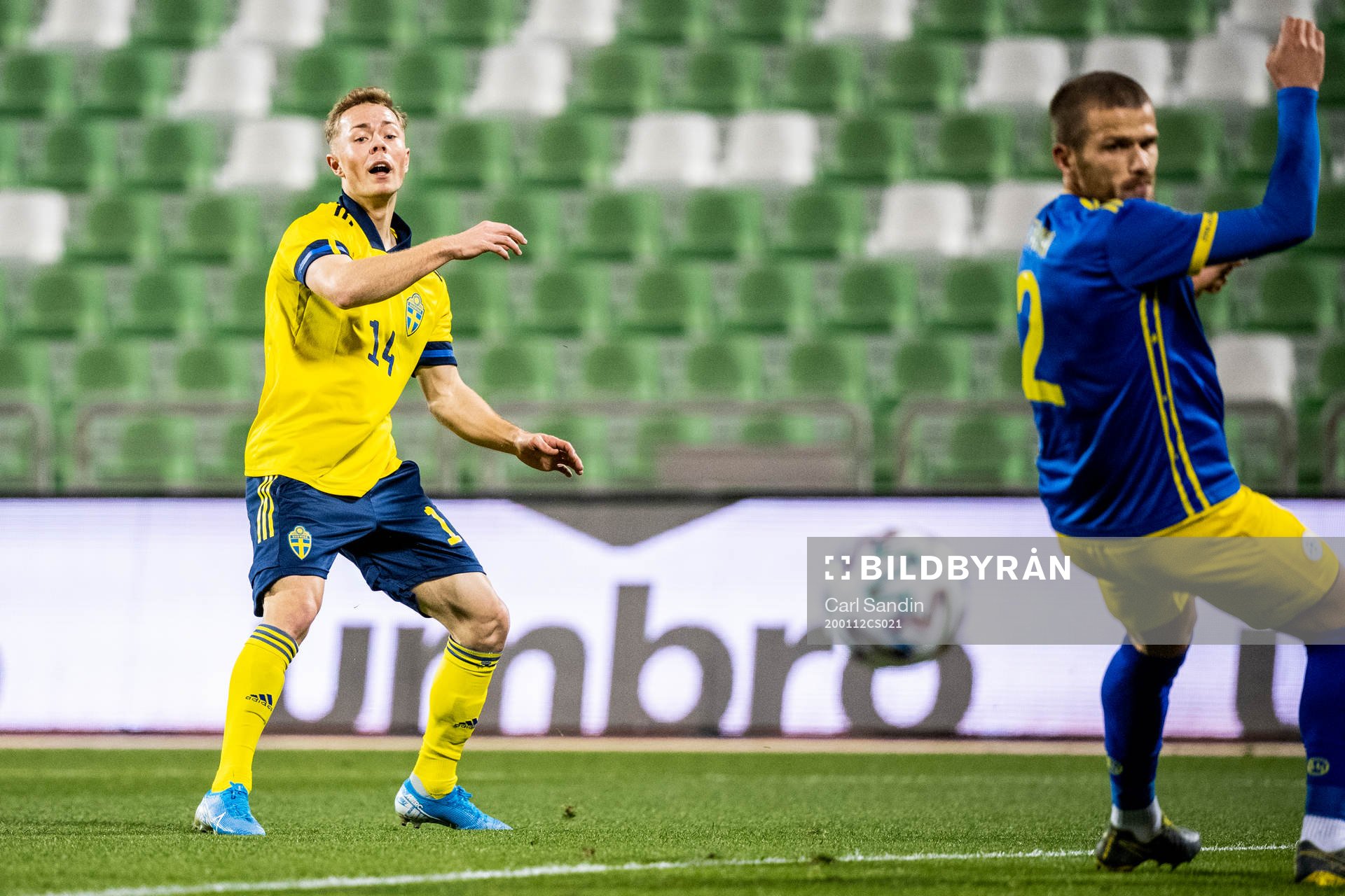 Adam Andersson of Sweden during the international friendly football match between Sweden and Kosovo on January 9, 2020 in Doha.
