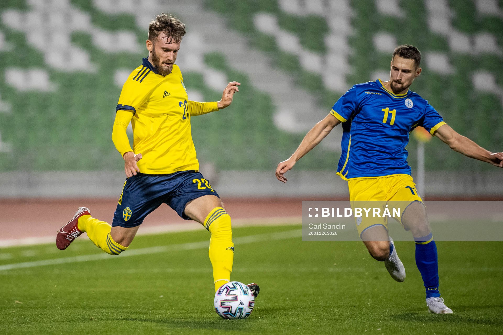 Simon Sandberg of Sweden and Elbasan Rashani of Kosovo