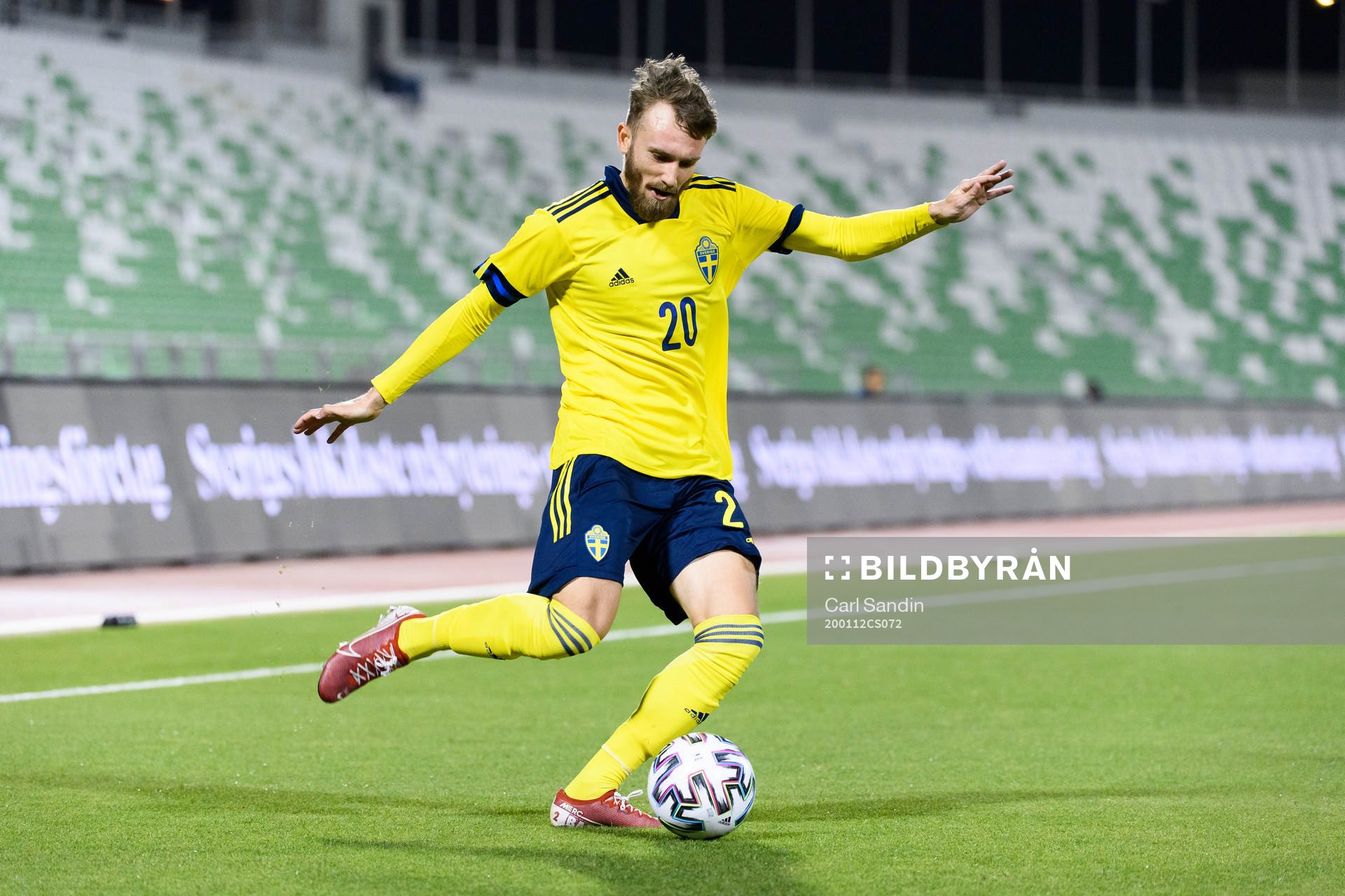 Simon Sandberg of Sweden during the international friendly football match between Sweden and Kosovo on January 12, 2020 in Doha.