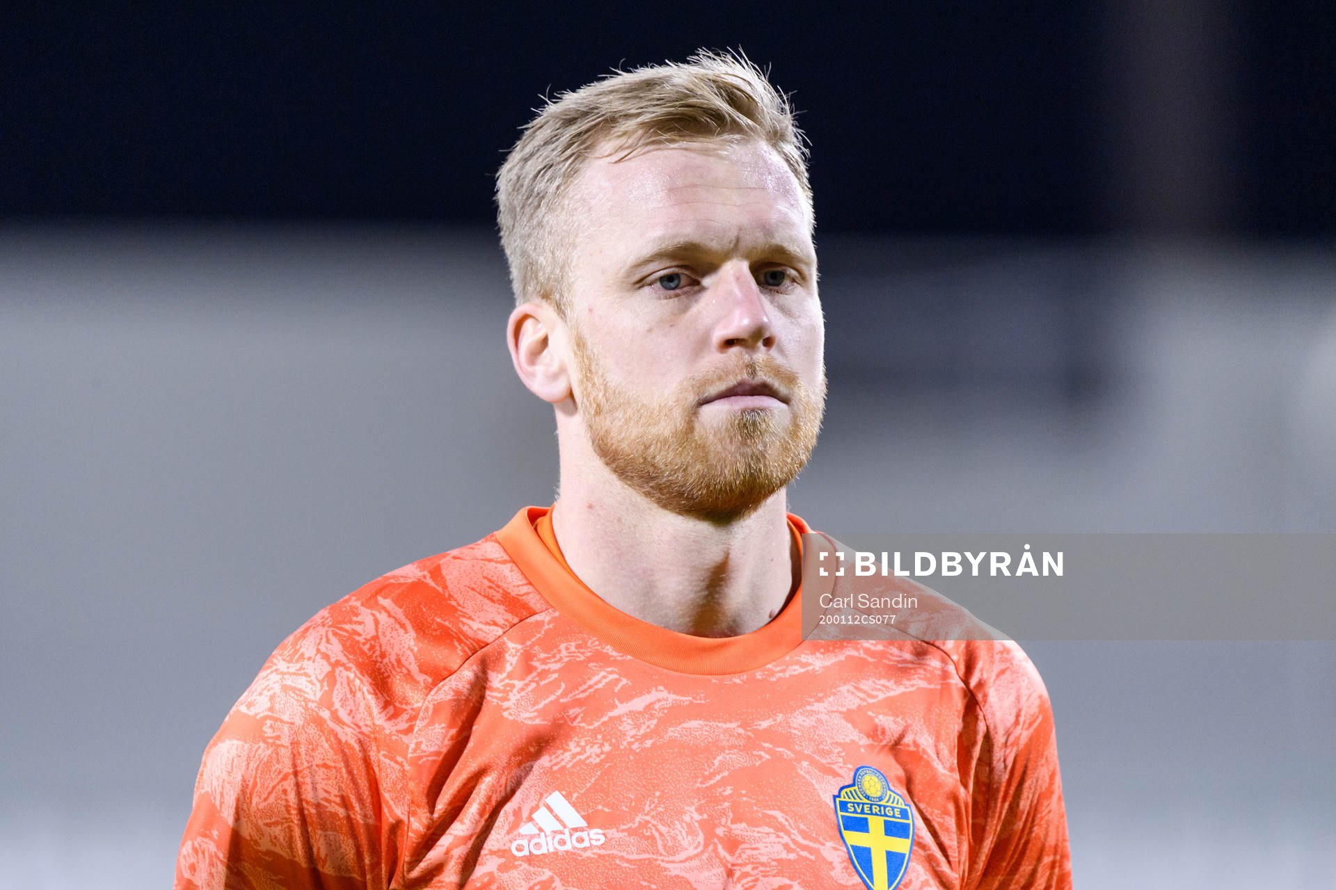 Goalkeeper Peter Abrahamsson of Sweden at lineup