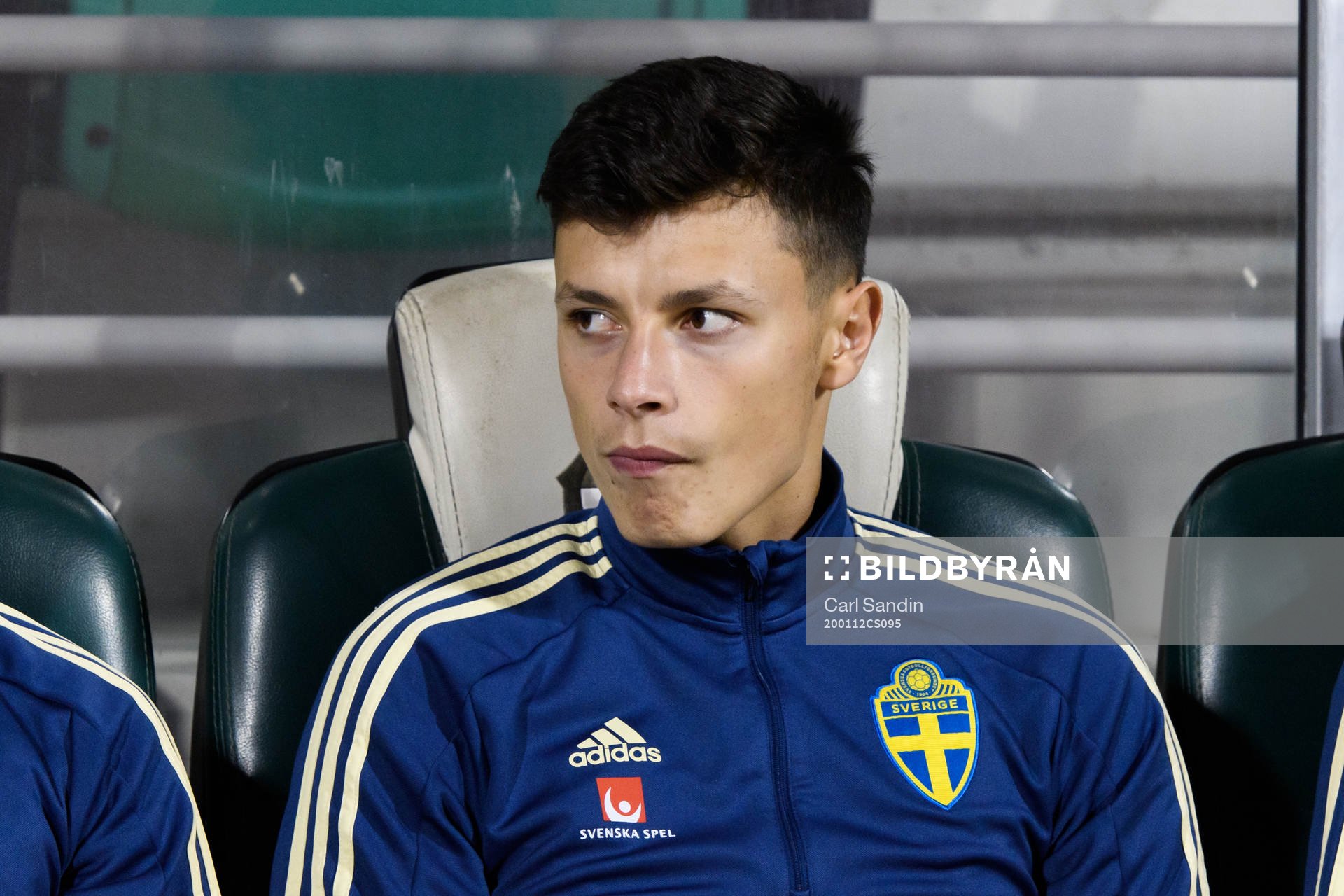 Anel Ahmedhodzic on the bench during the international friendly football match between Sweden and Kosovo on January 12, 2020 in Doha.
