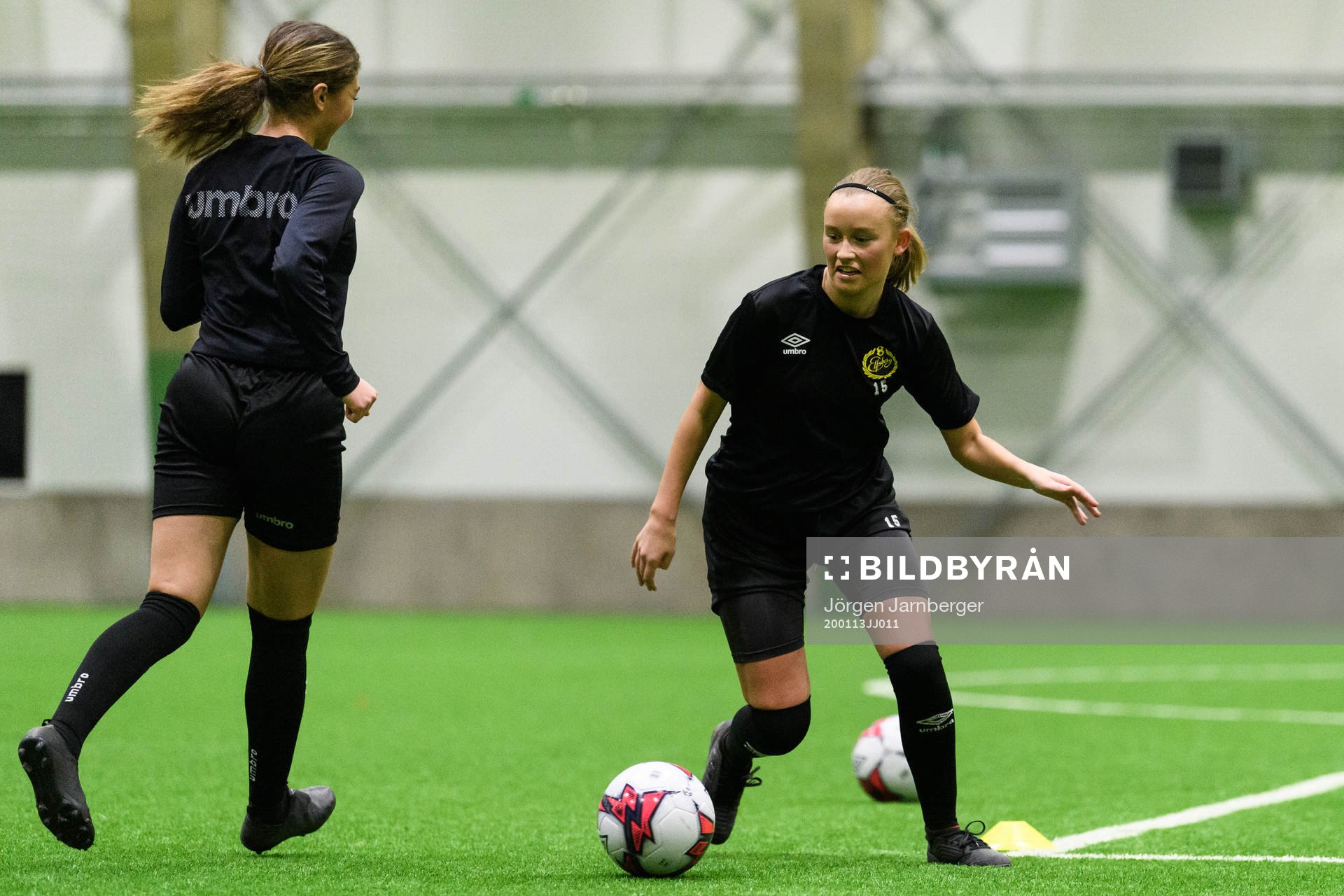 Ebba Nåfält under en träning med Elfsborgs damlag den 13 januari 2020 i Borås.