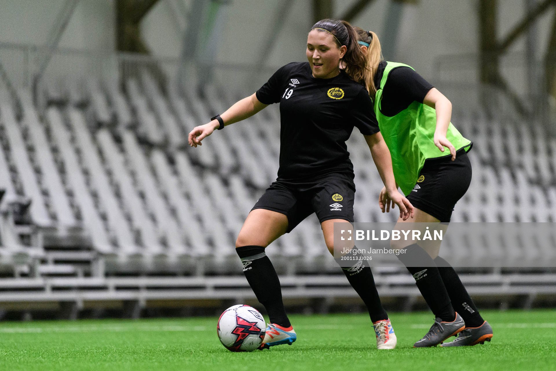 Johanna Kalinski Köhlqust under en träning med Elfsborgs damlag den 13 januari 2020 i Borås.