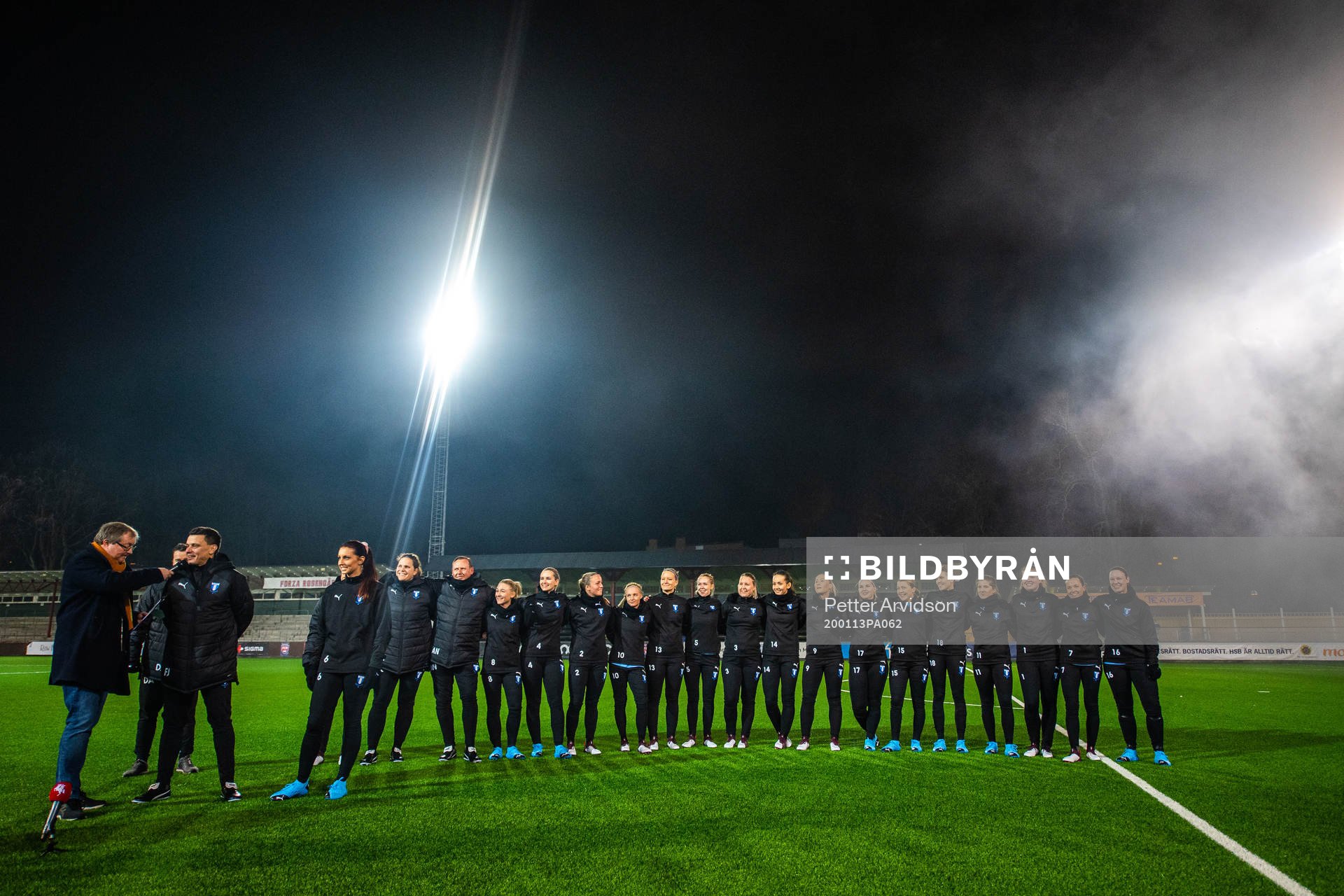 Malmö FFs tränare Fredrik Jahnfors och spelare