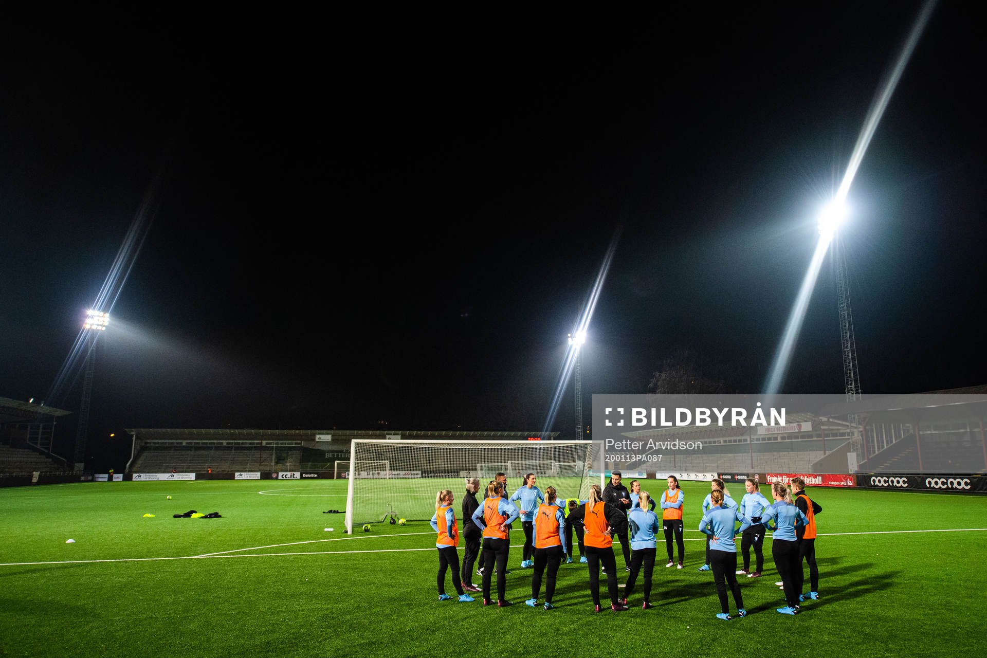 Malmö FFs spelare under en fotbollsträning med Malmö FF den 13 januari 2020 i Malmö.