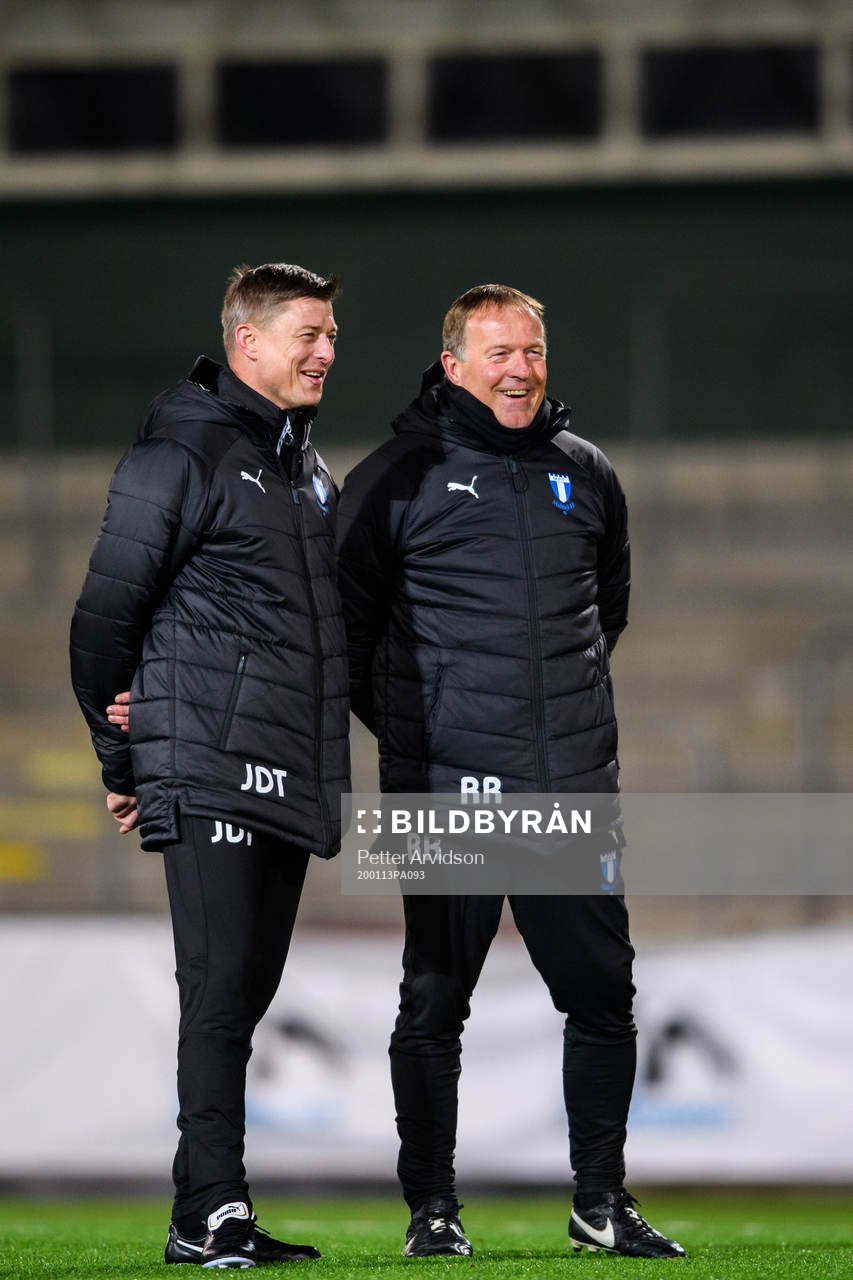 Tränare Jon Dahl Tomasson och assisterande tränare Remy