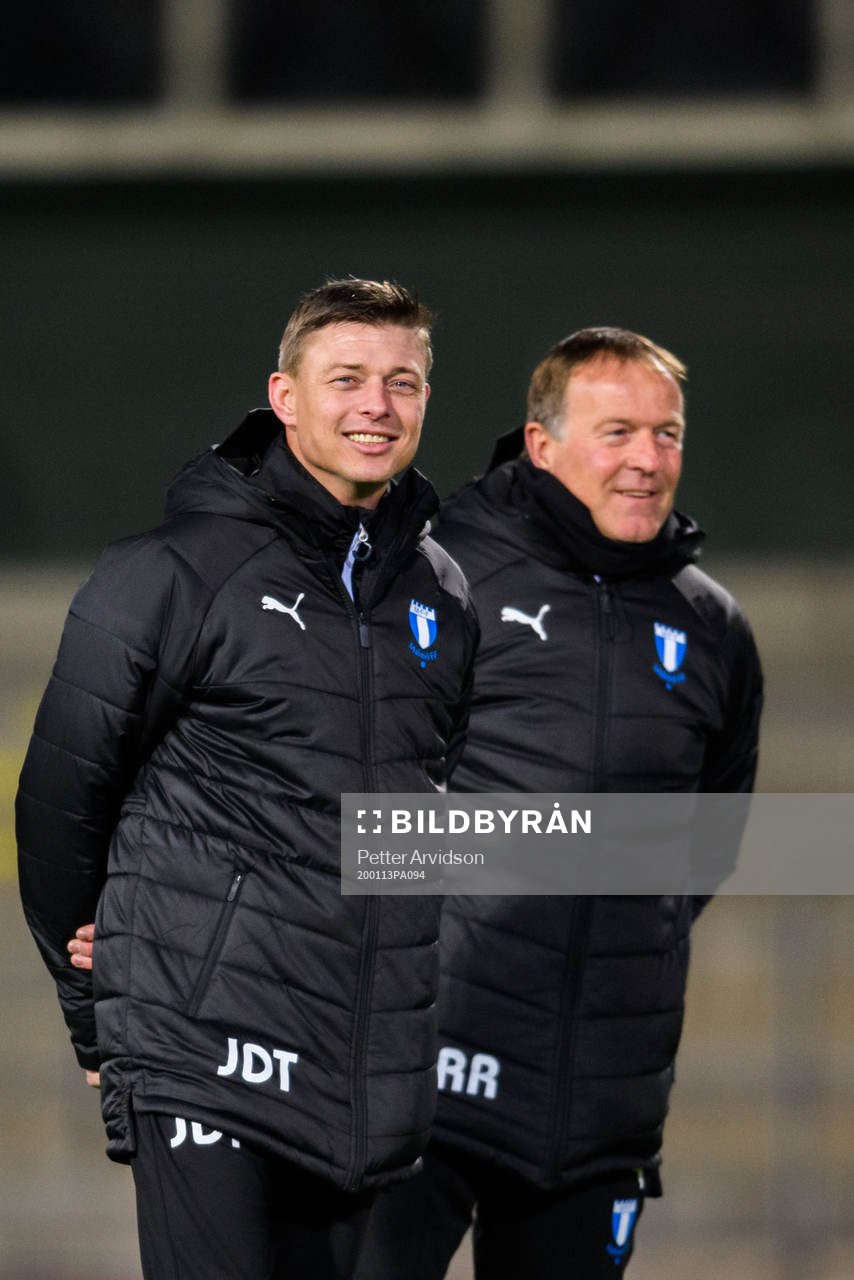 Tränare Jon Dahl Tomasson och assisterande tränare Remy