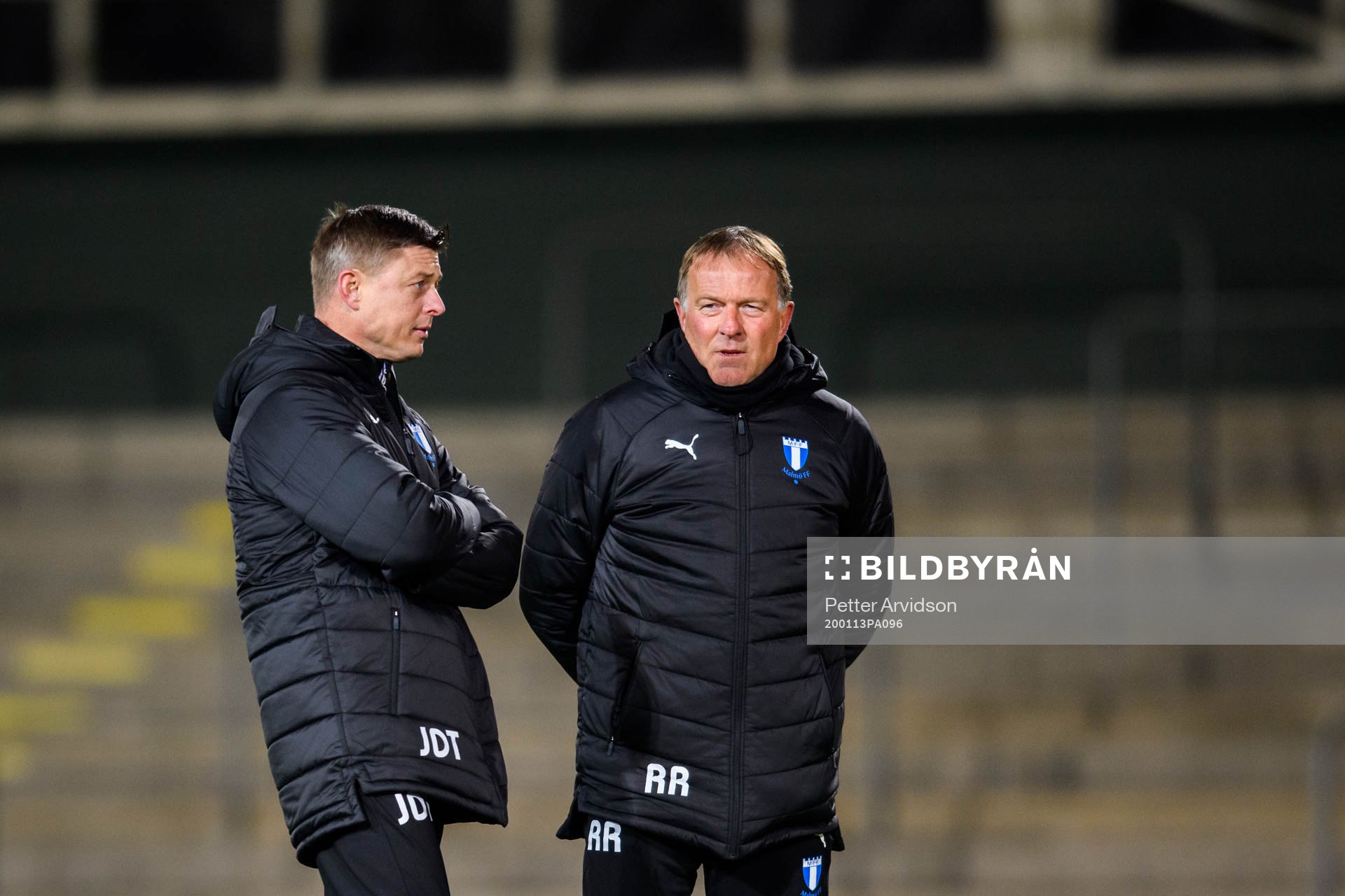 Tränare Jon Dahl Tomasson och assisterande tränare Remy