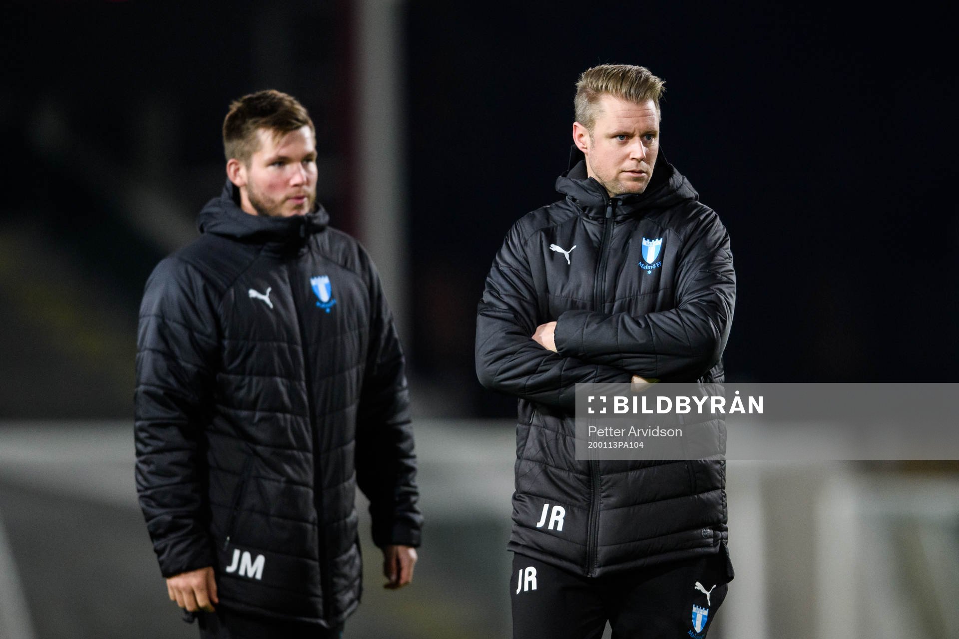 Fystränare Jamie Mackay och fysioterapeut Jesper Robertsson