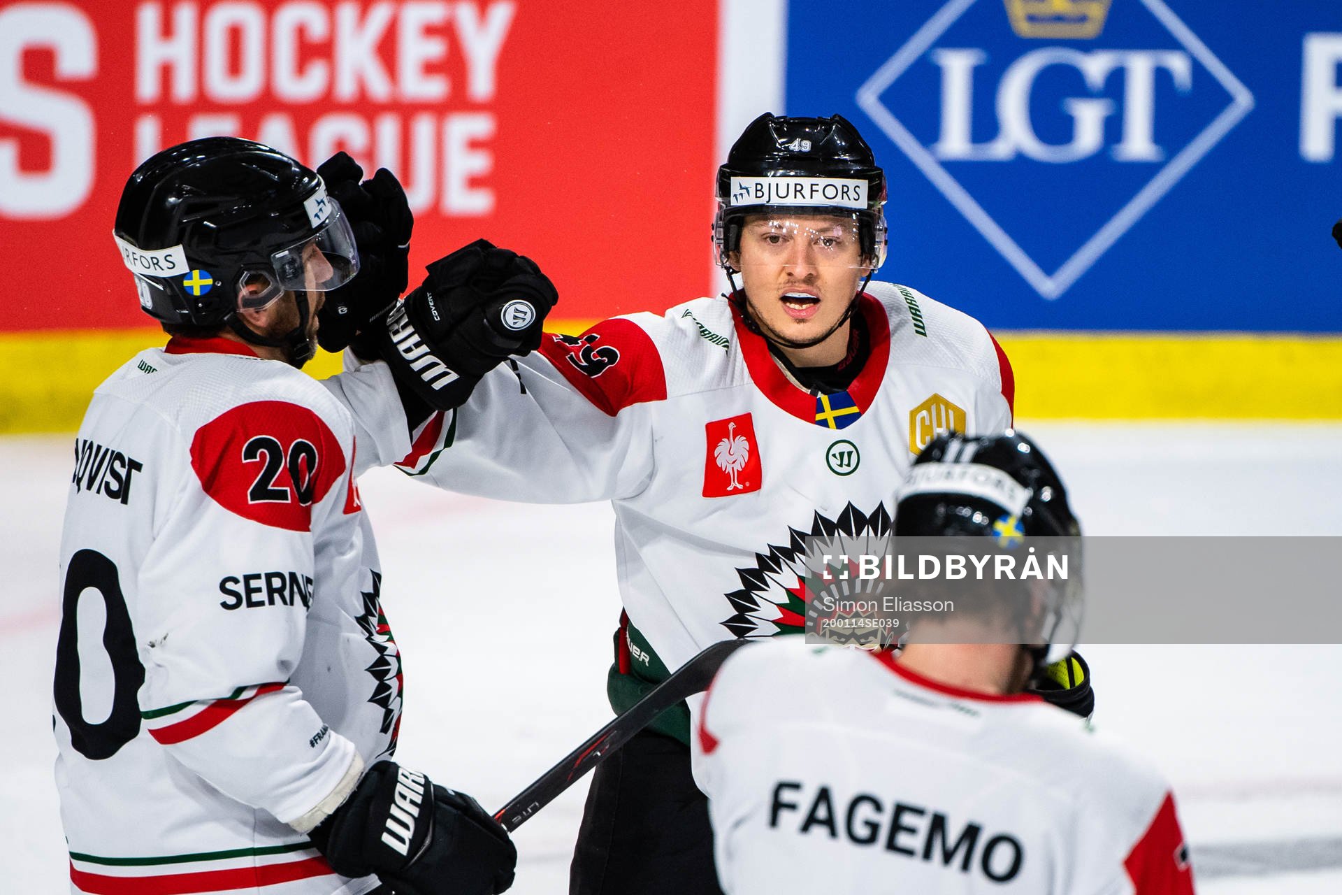 Rhett Rakshani of Frölunda celebrates the 2-1 goal
