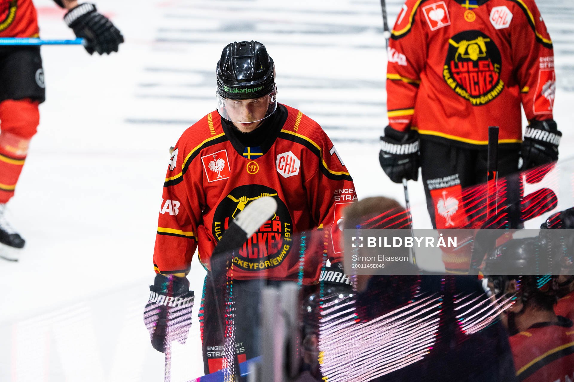 Jonas Berglund of Luleå looks dejected