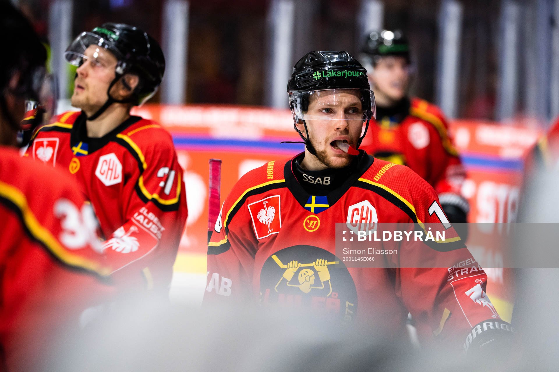 Einar Emanuelsson of Luleå looks dejected