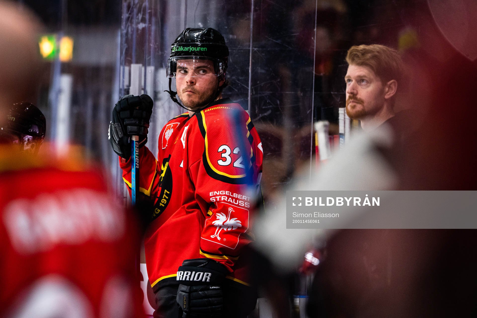 Oscar Engsund of Luleå looks dejected