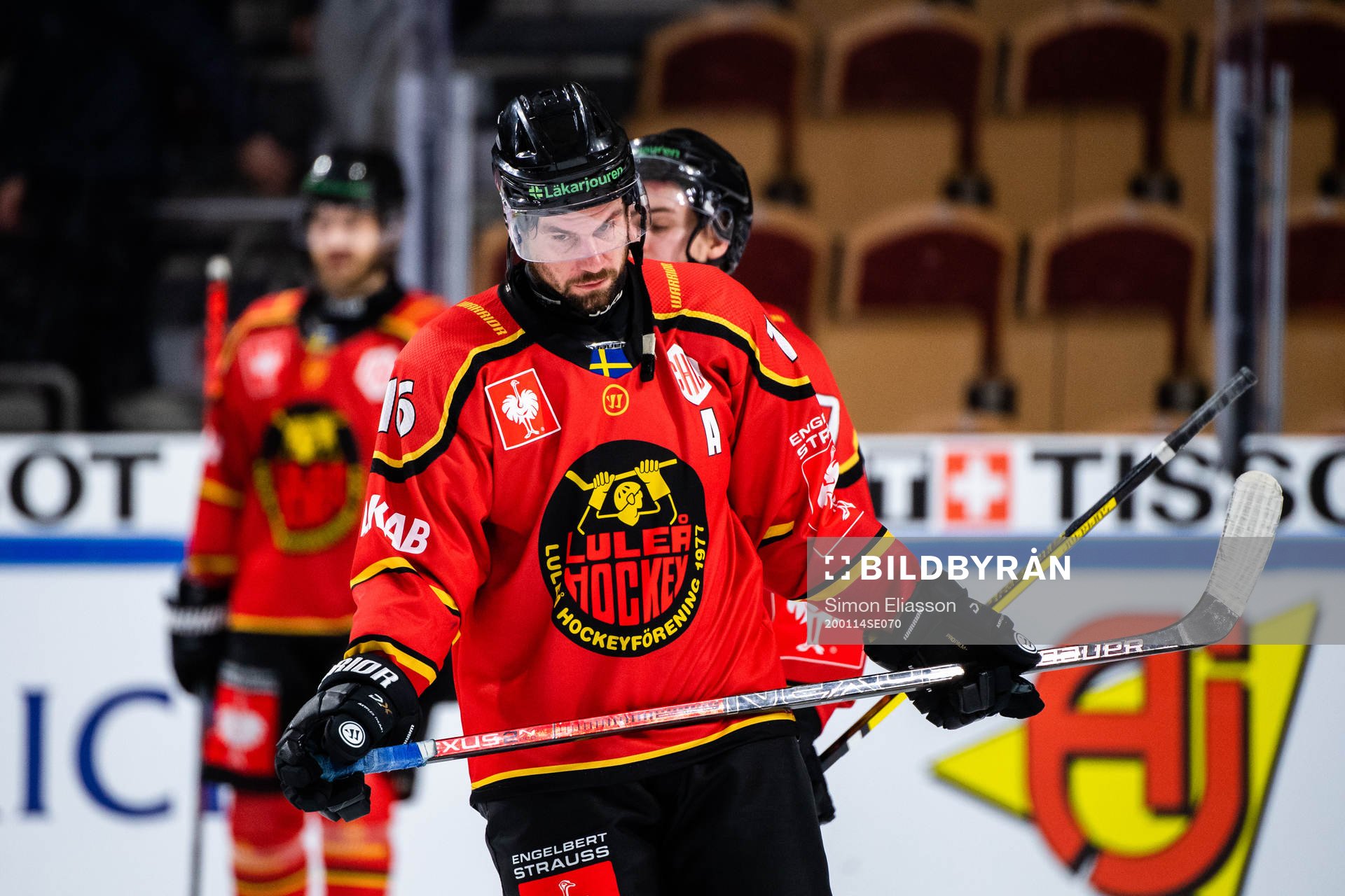Niklas Olausson of Luleå looks dejected