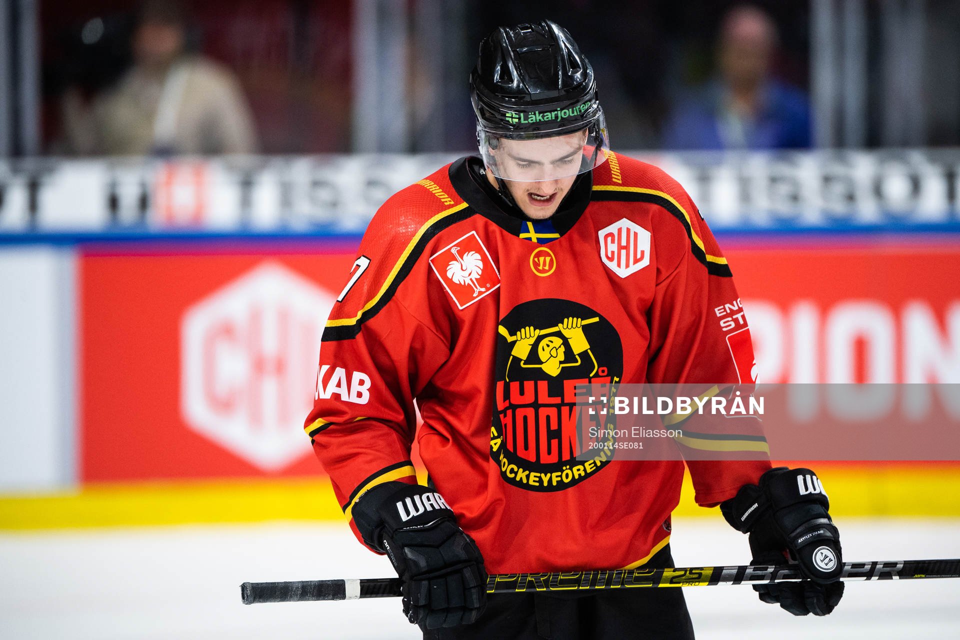 Isac Brännström of Luleå looks dejected