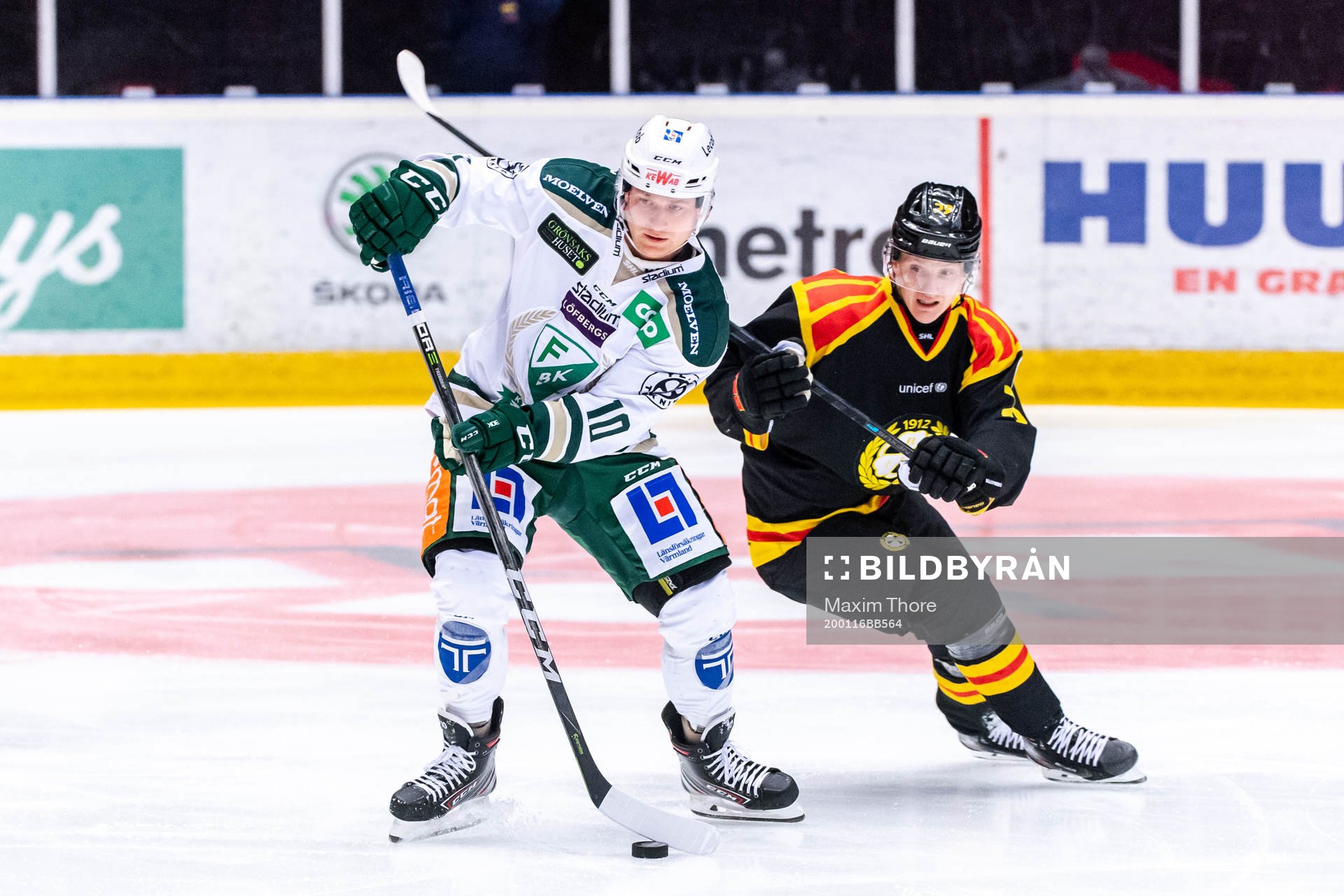 Färjestads Marcus Nilsson och Brynäs Daniel Mannberg