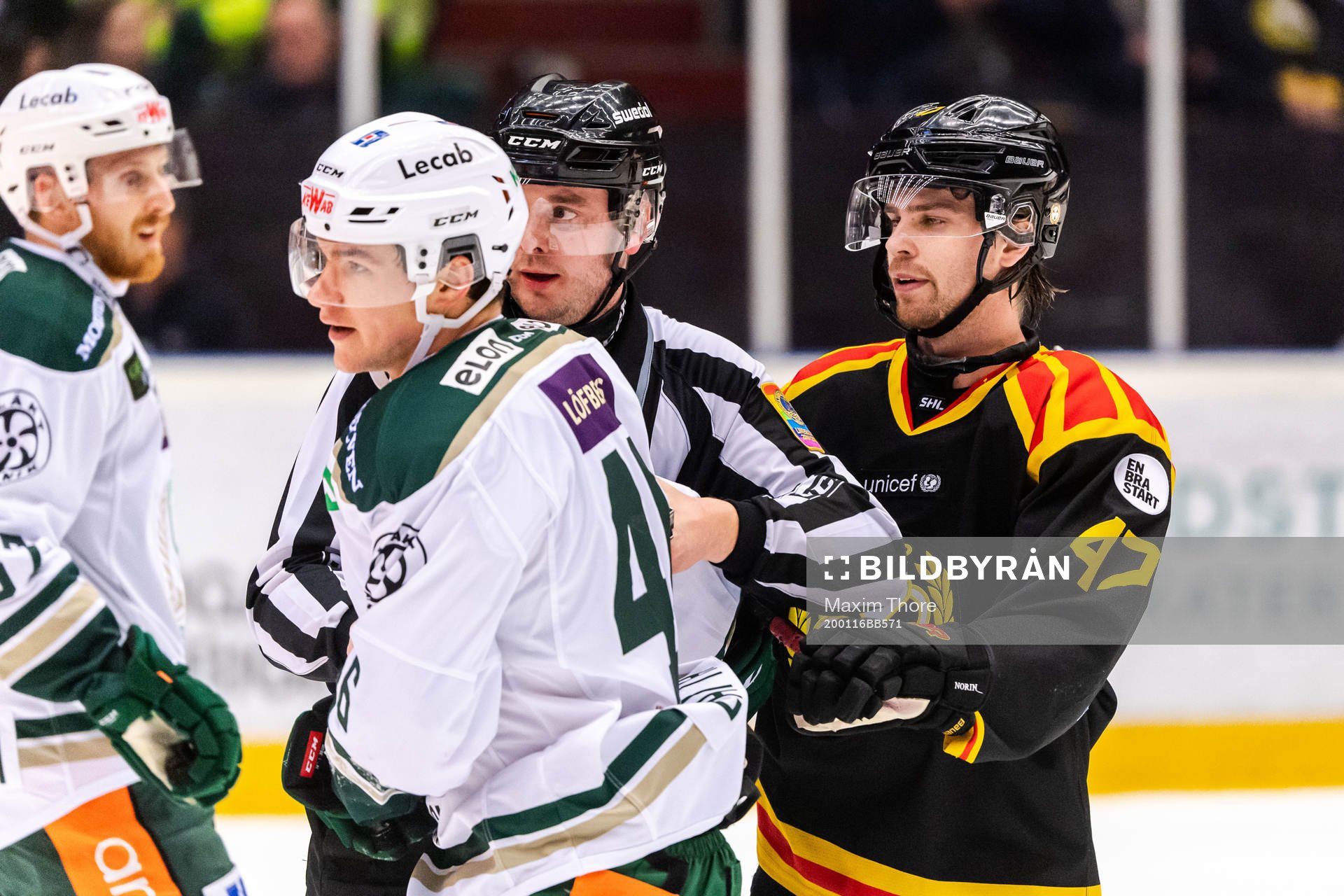 Färjestads Michael Latta och Brynäs Eric Norin