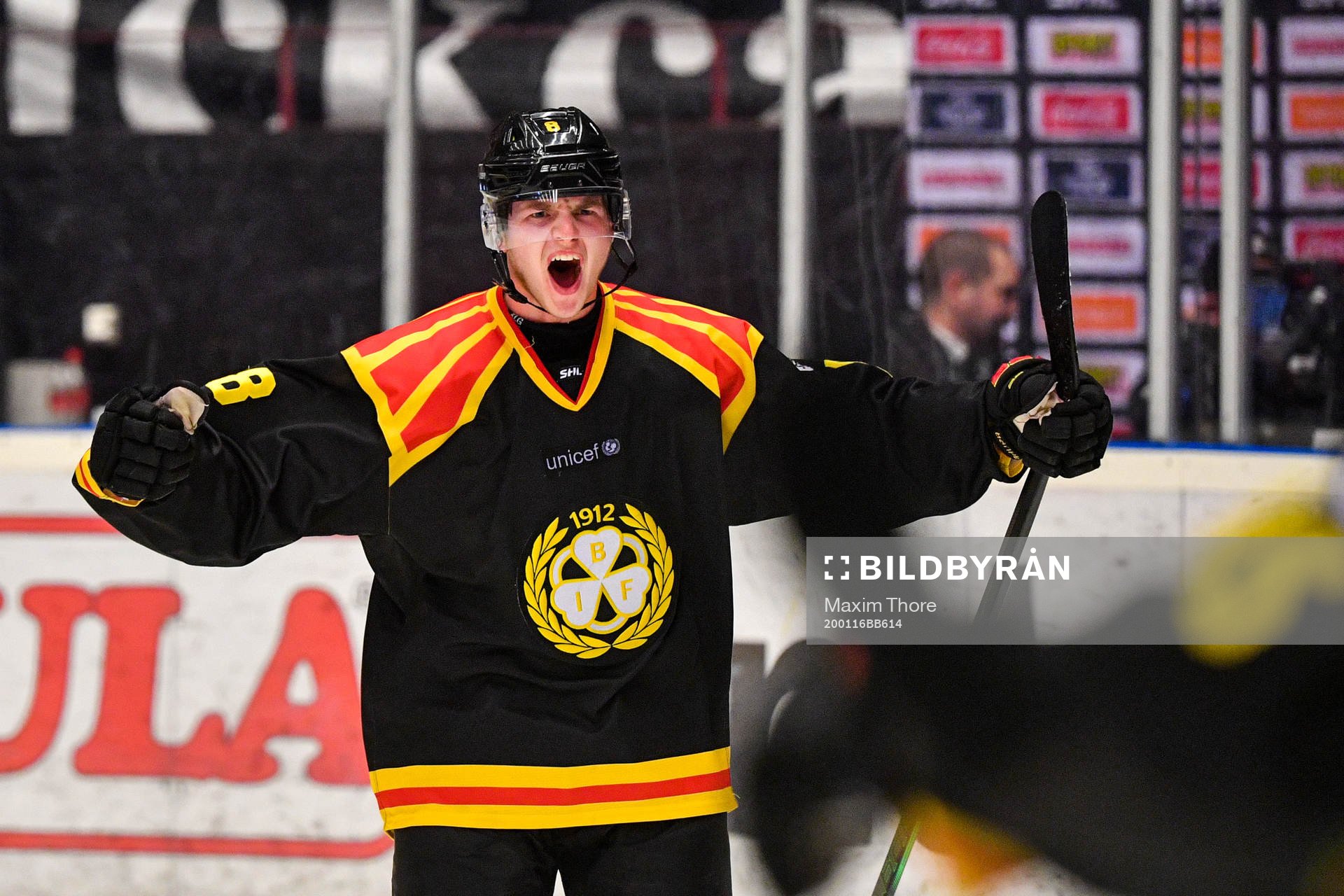 Brynäs Victor Söderström jublar