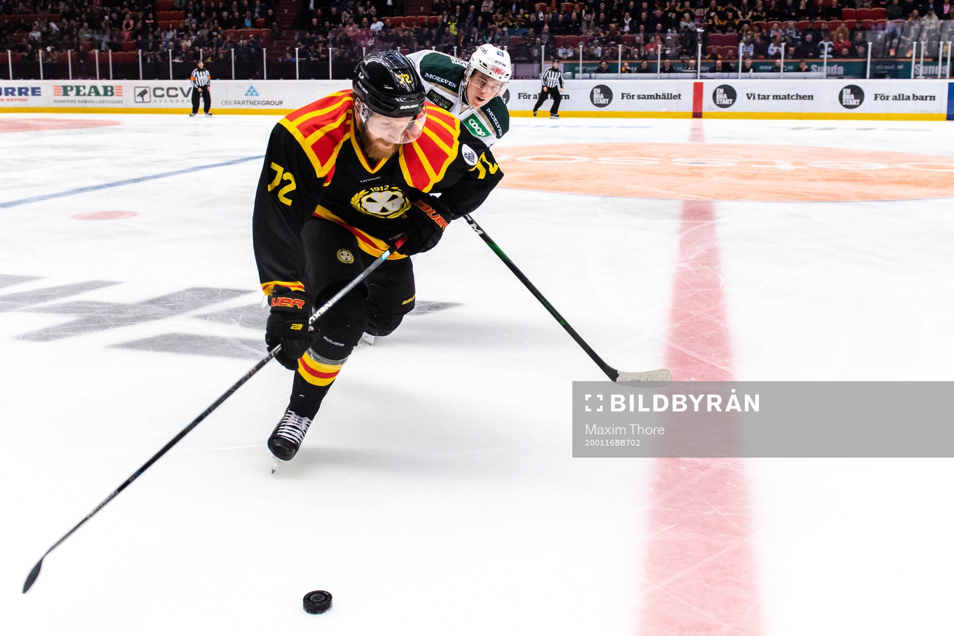 Brynäs Joachim Rohdin och Färjestads Oskar Bäck